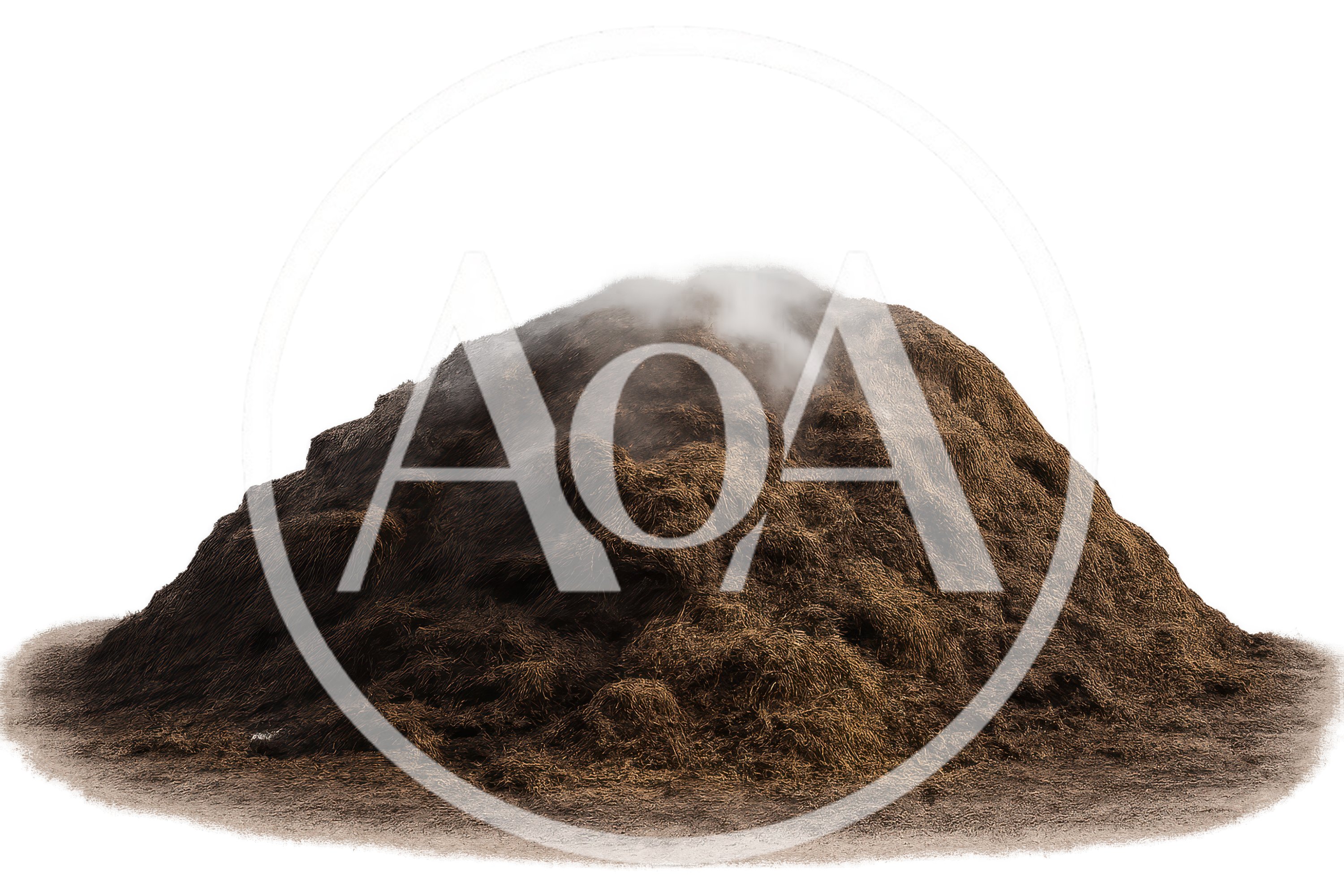 Steaming Pile Of Organic Compost Or Manure
