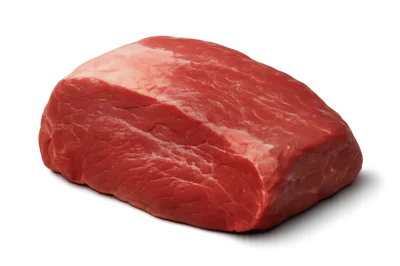 Raw Beef Sirloin Roast Isolated On White Background