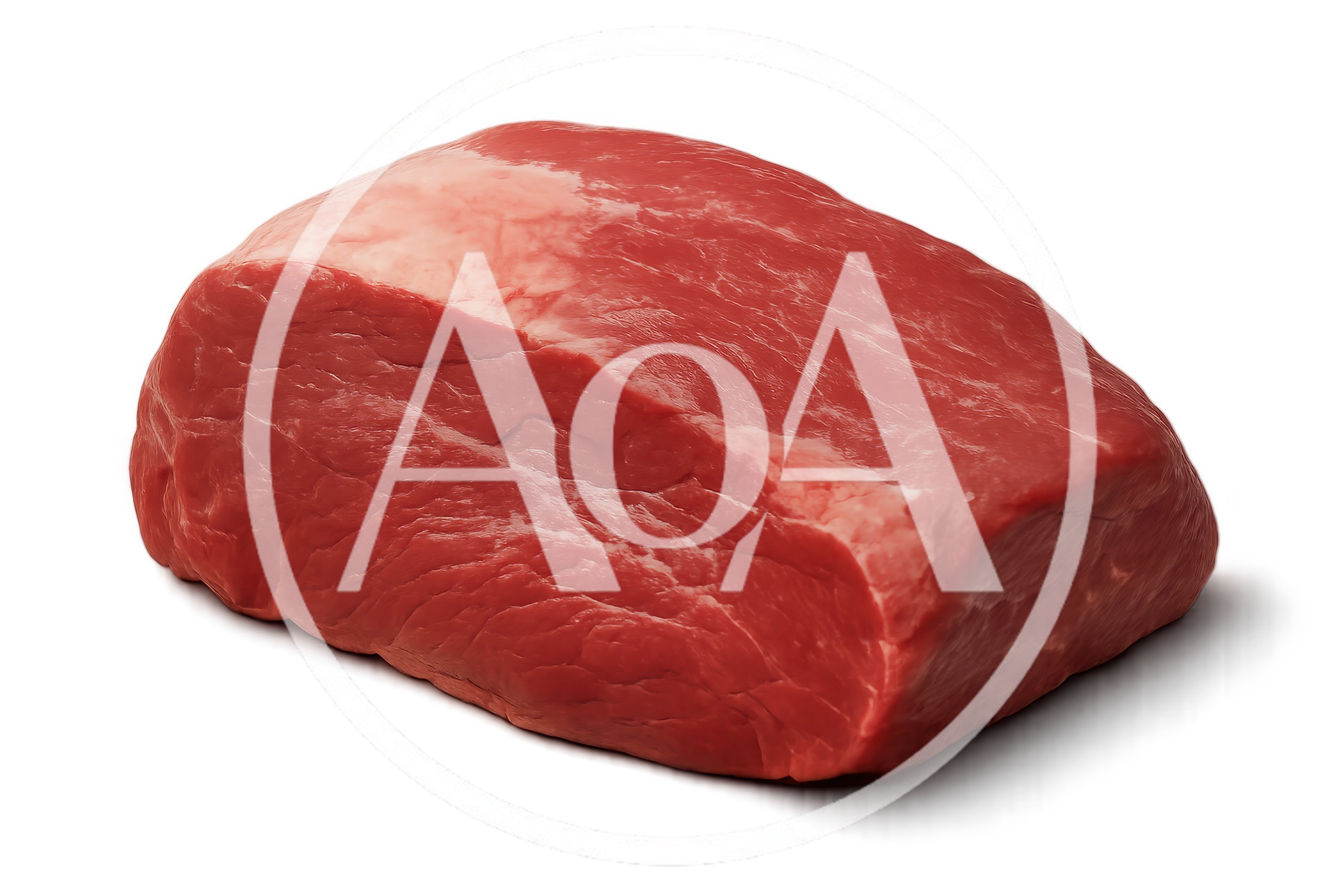 Raw Beef Sirloin Roast Isolated On White Background