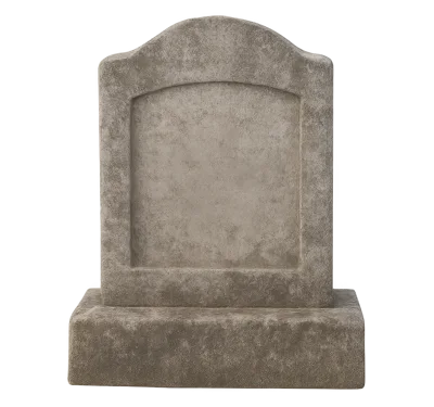 Blank Stone Tombstone On A Solid Background