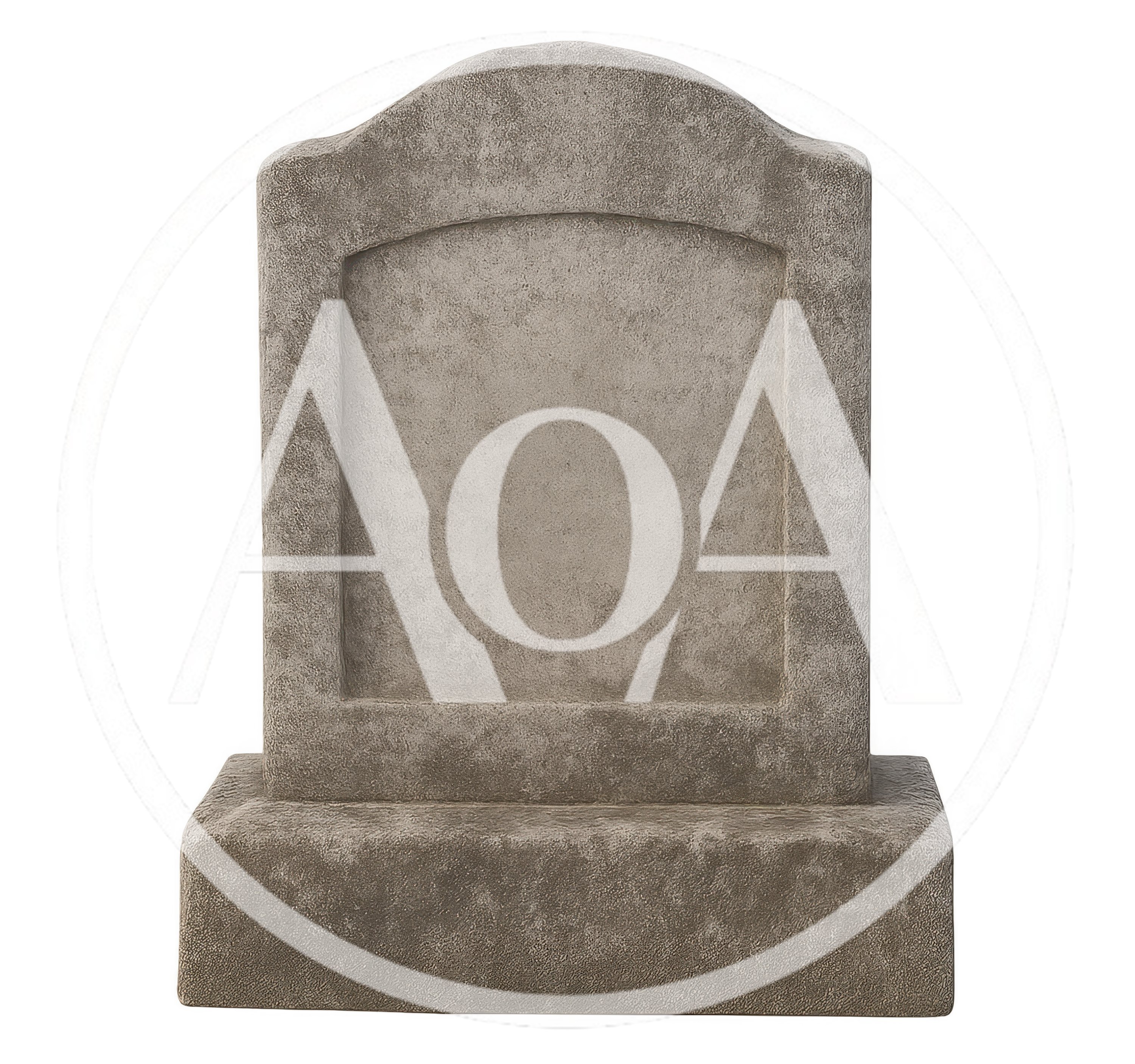 Blank Stone Tombstone On A Solid Background