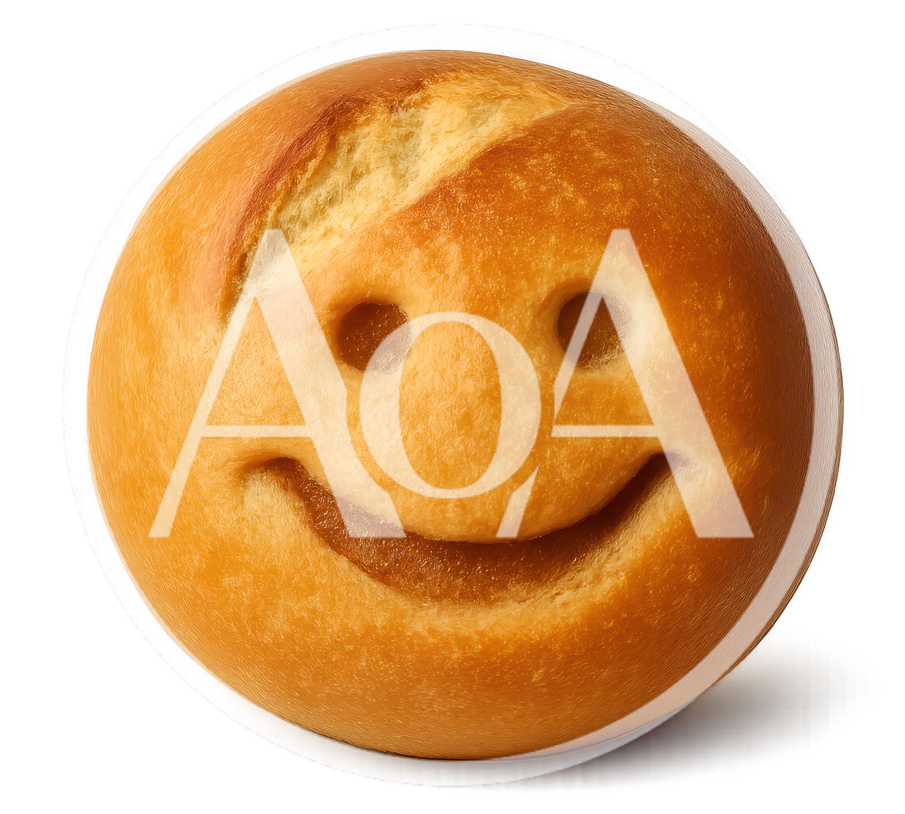 Baked Bread Roll Shaped Like A Smiling Face