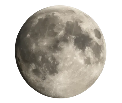 Full Moon Isolated On White Background