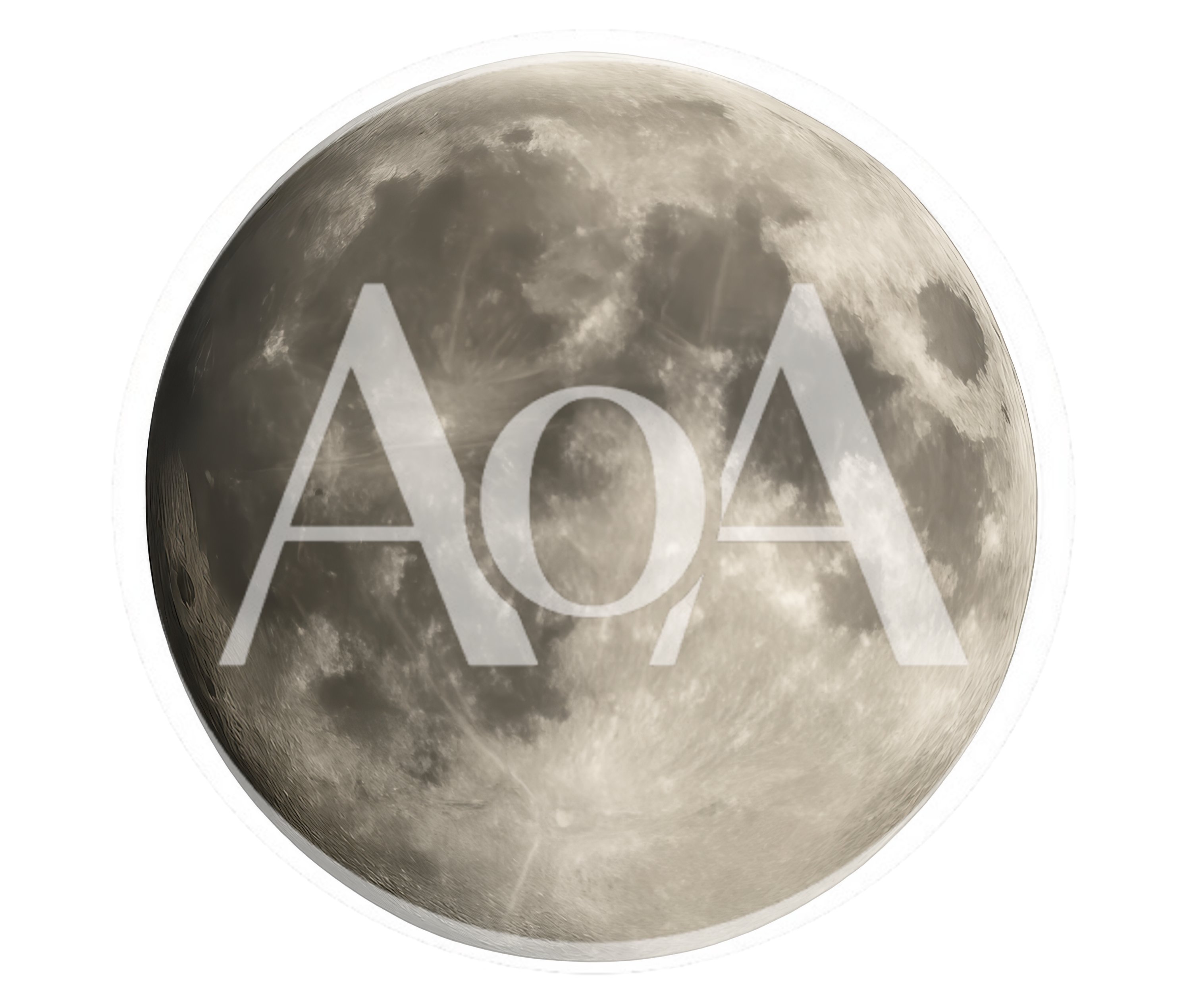 Full Moon Isolated On White Background