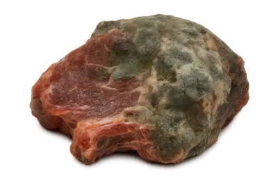 Piece Of Raw Meat With Mold Growth