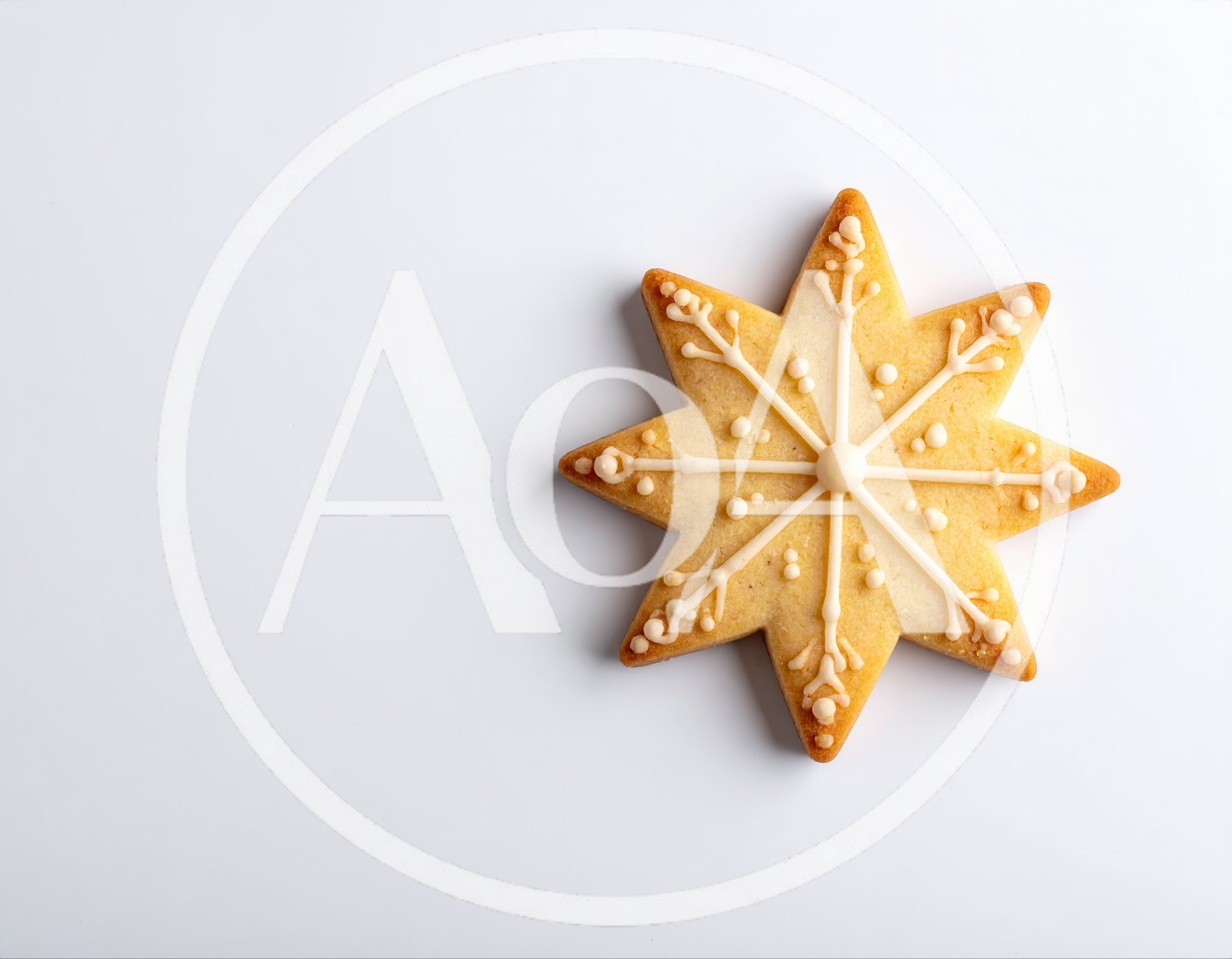 Single Star Shaped Snowflake Cookie