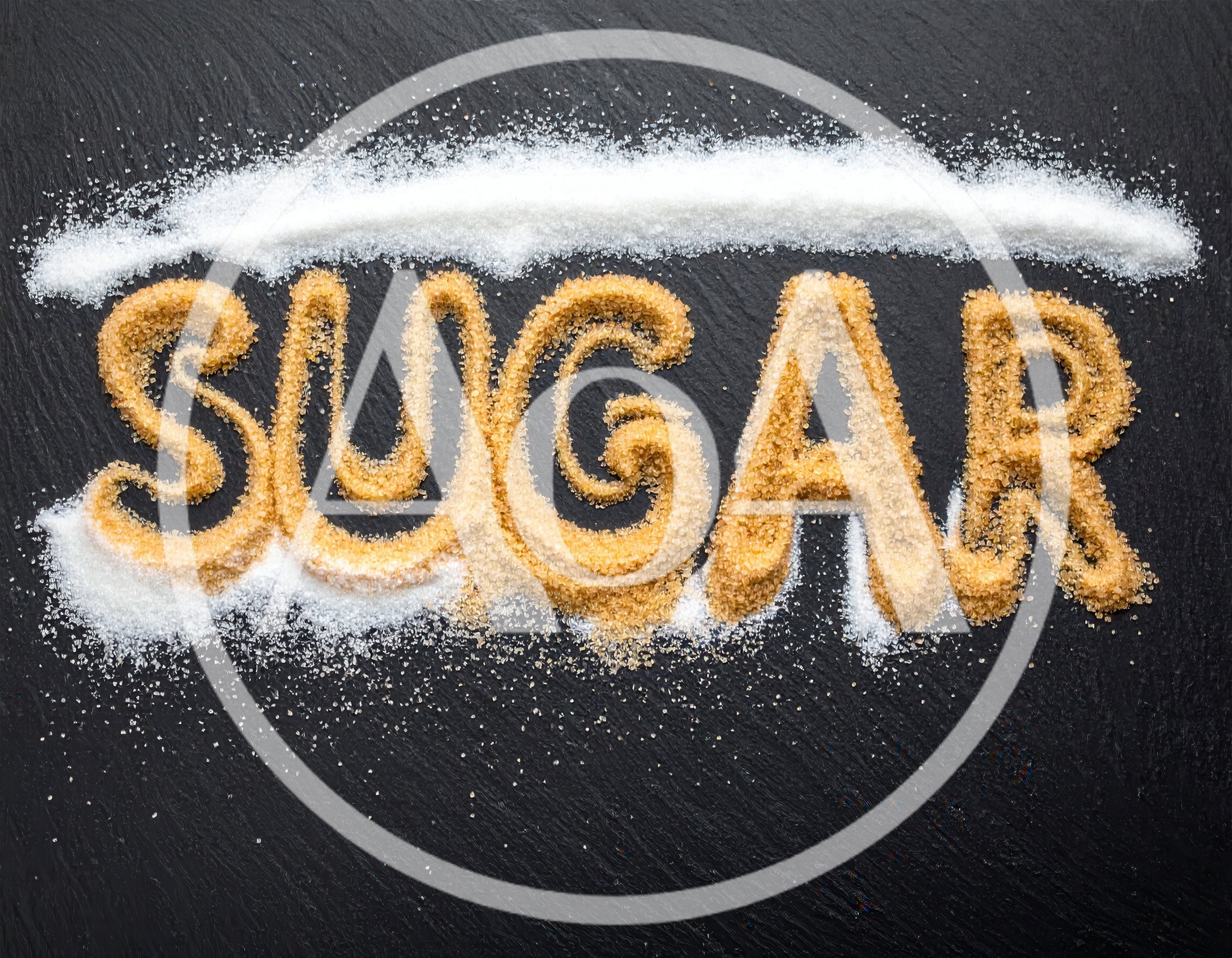 Brown Sugar Text On Dark Slate Background