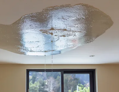 Water Leaking From Ceiling In Residential Room