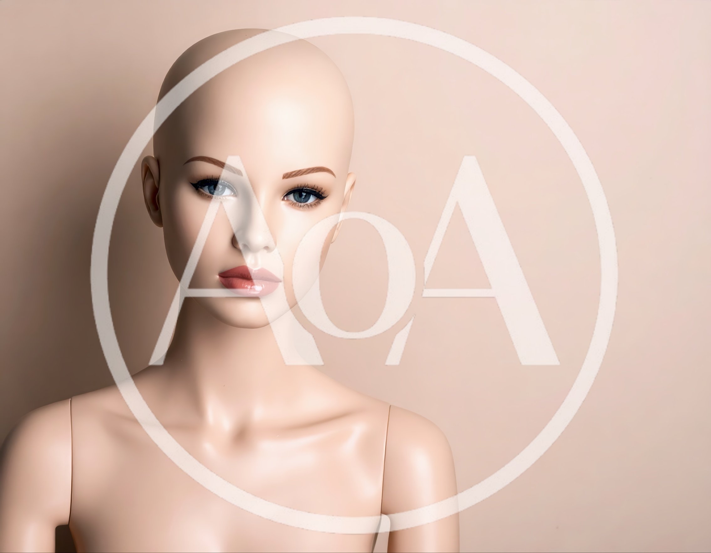 Bald Female Mannequin Head And Shoulders