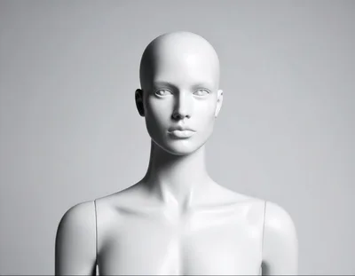 White Female Mannequin Head And Shoulders