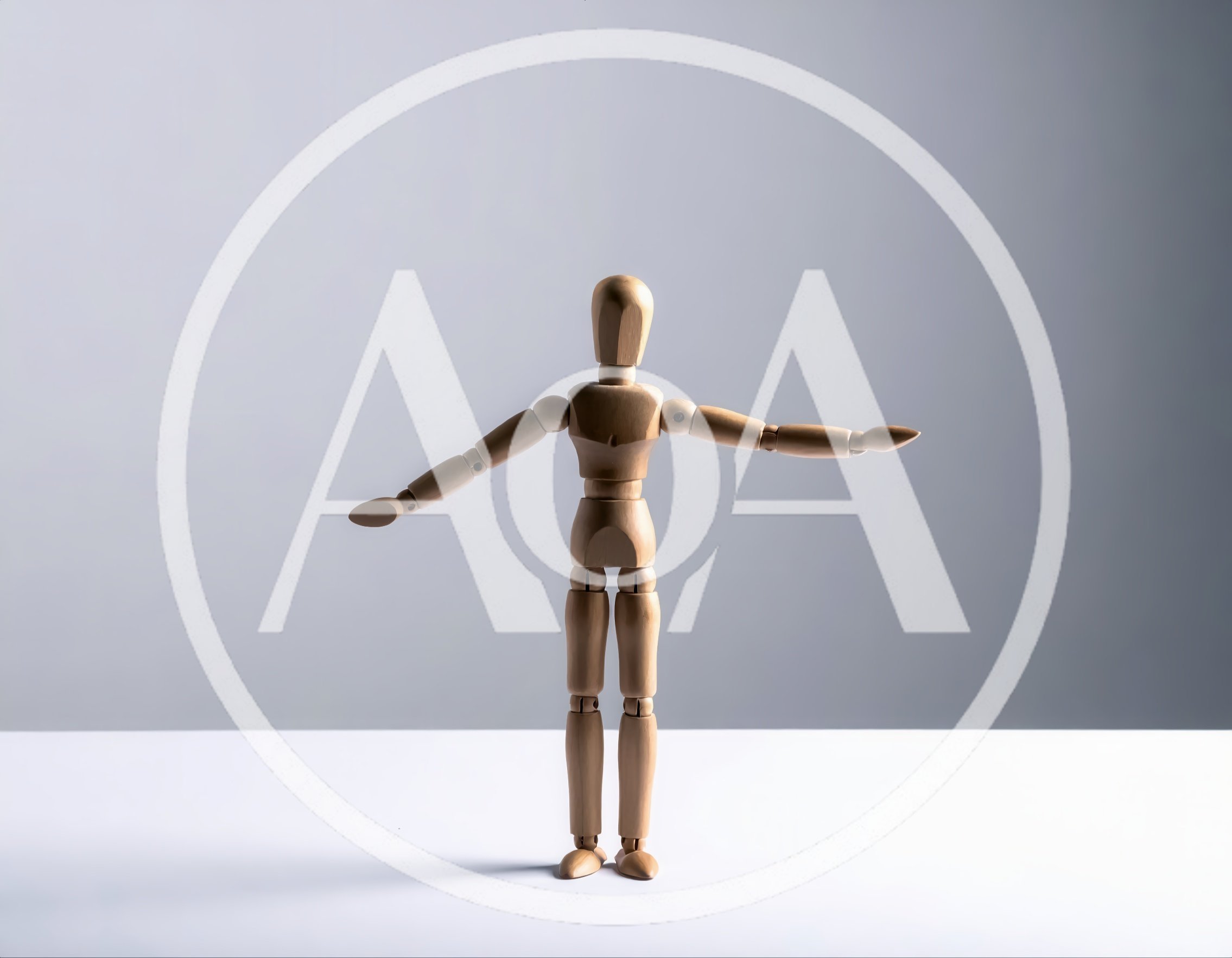 Wooden Mannequin Standing With Arms Outstretched
