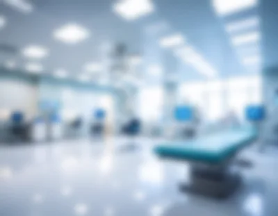 Blurred Modern Hospital Operating Room Interior
