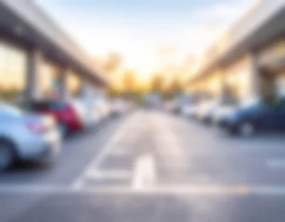 Blurred Parking Lot at Sunset