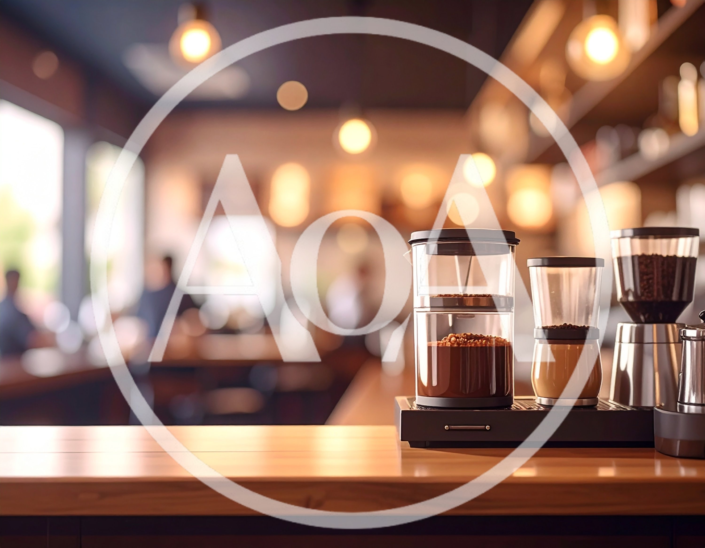 Coffee Brewing Equipment On A Cafe Counter