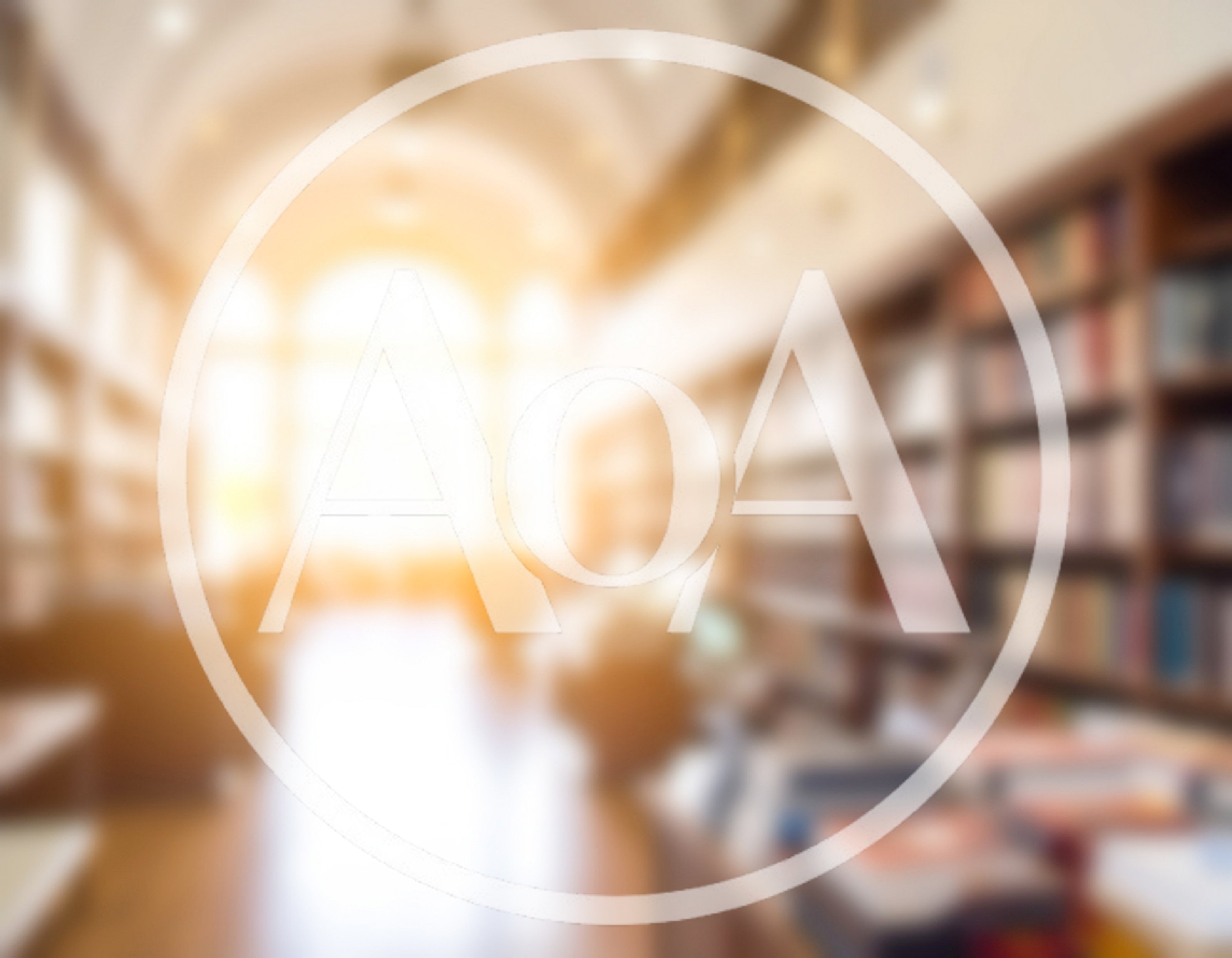 Blurred Interior View Of A Classic Library