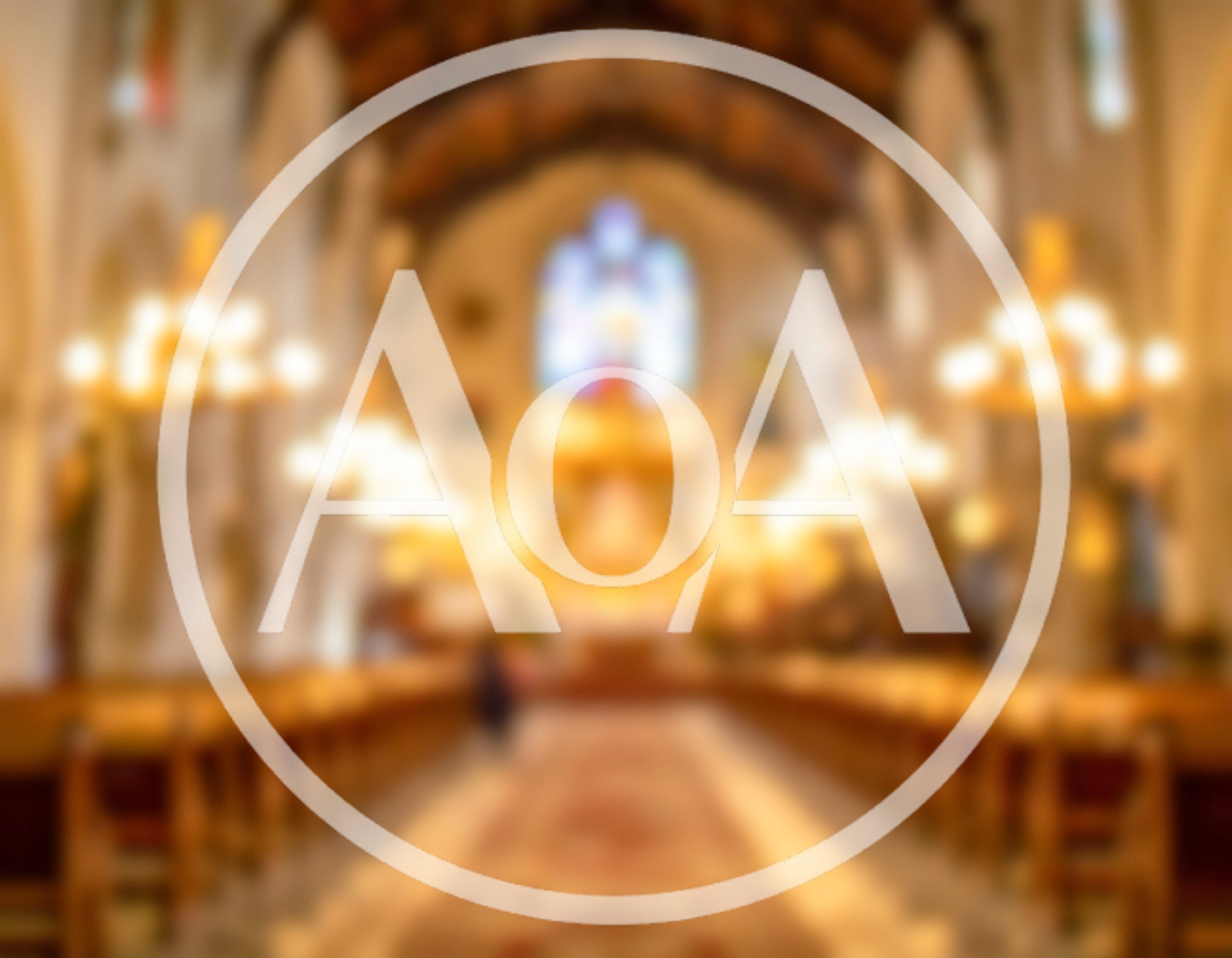 Blurred Interior View Of A Traditional Church Sanctuary
