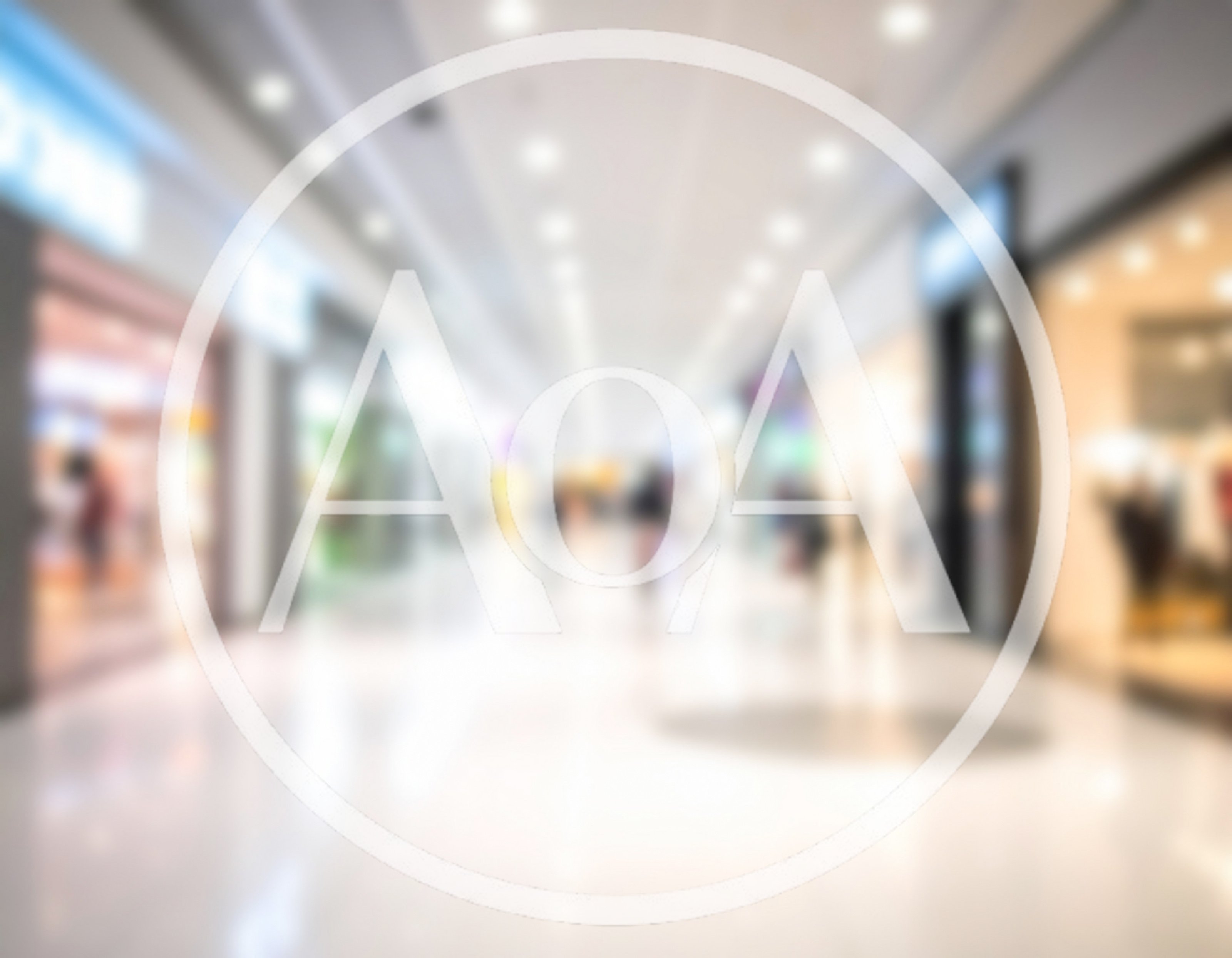 Blurred View Of A Modern Shopping Mall Corridor