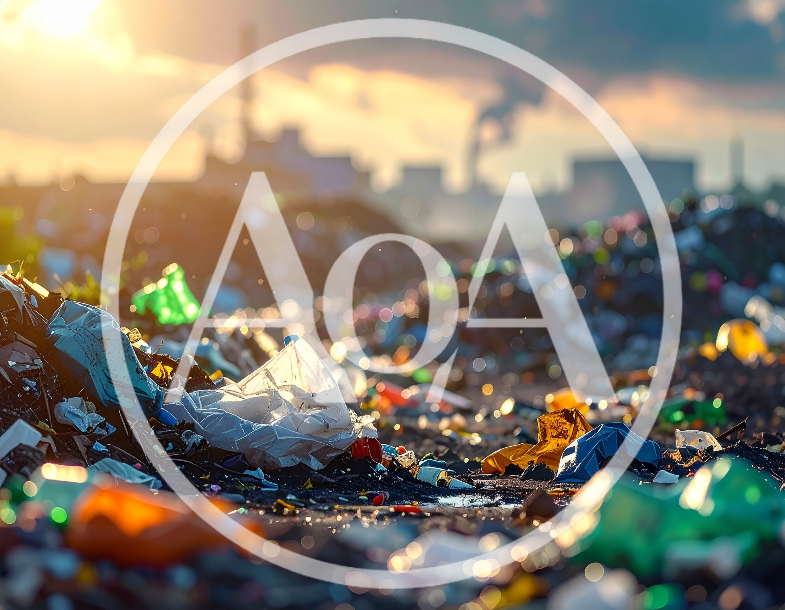 Plastic Waste Pollution At A Landfill Site