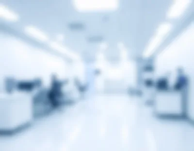 Blurred View Of A Modern Hospital Reception Area