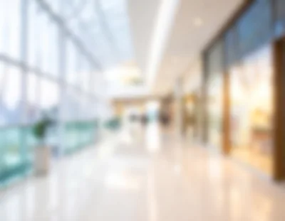 Blurred Interior View Of A Modern Shopping Mall