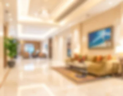 Blurred View of a Luxury Hotel Lobby Interior