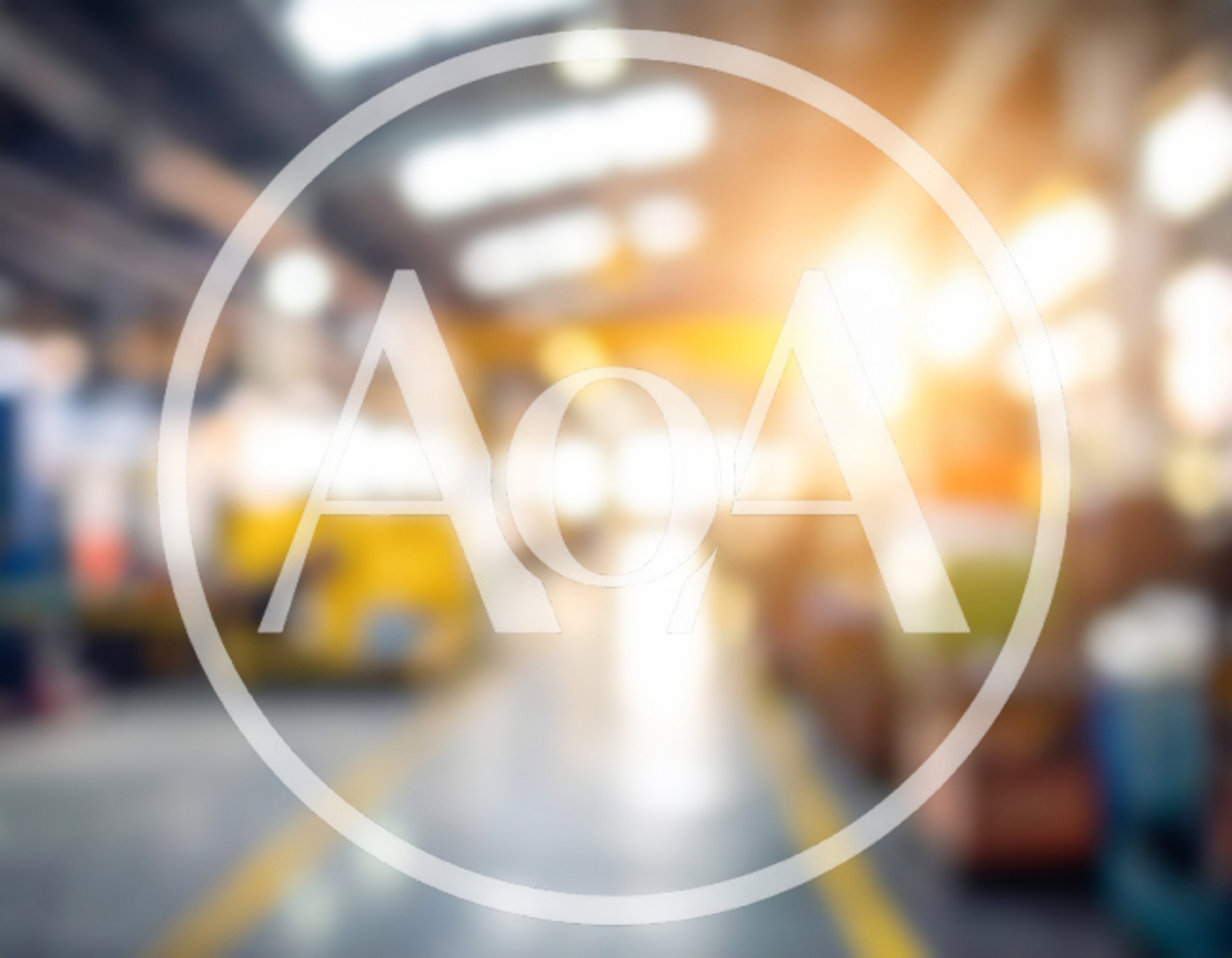 Blurred Industrial Warehouse Interior With Sunlight