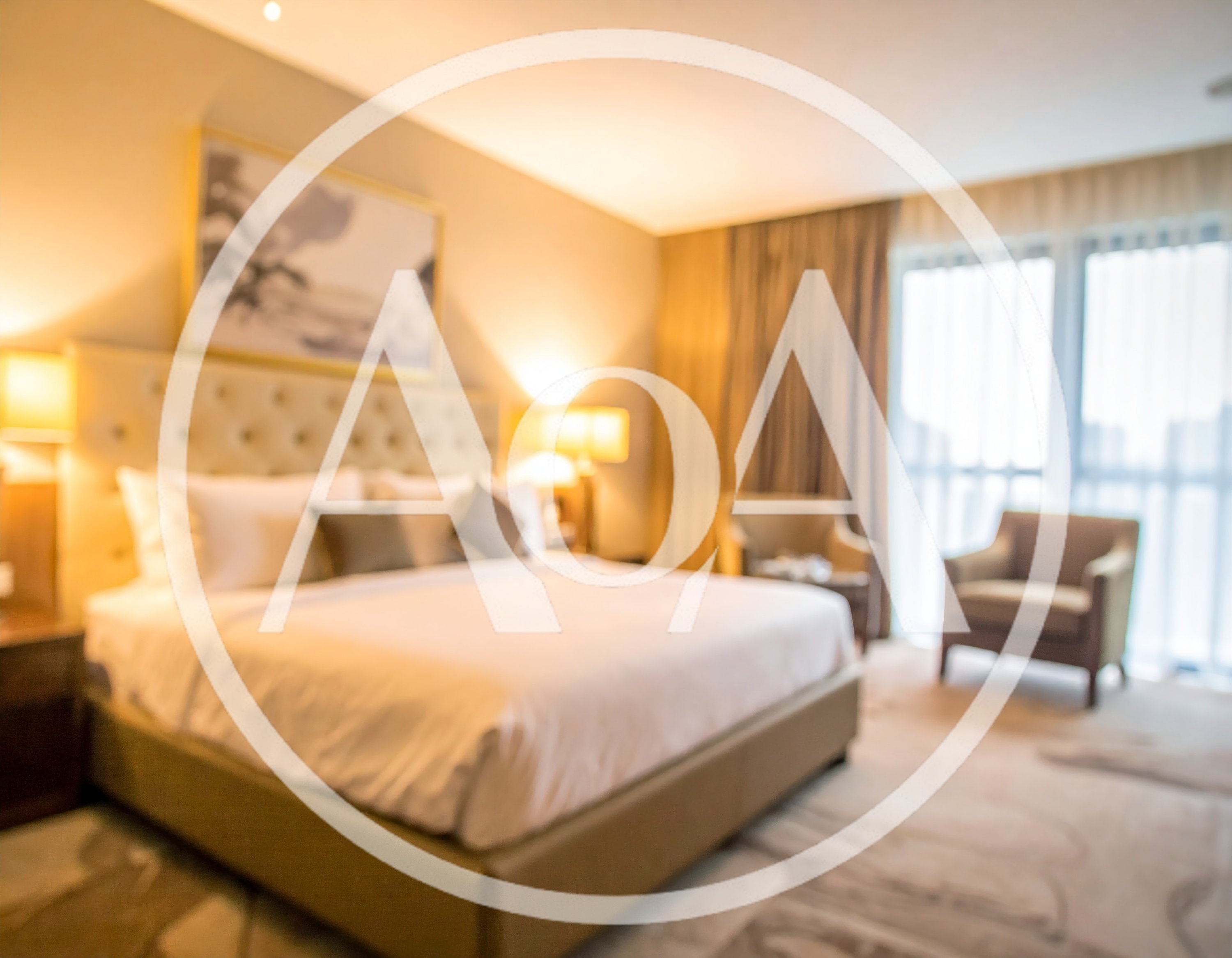 Blurred Modern Hotel Bedroom Interior