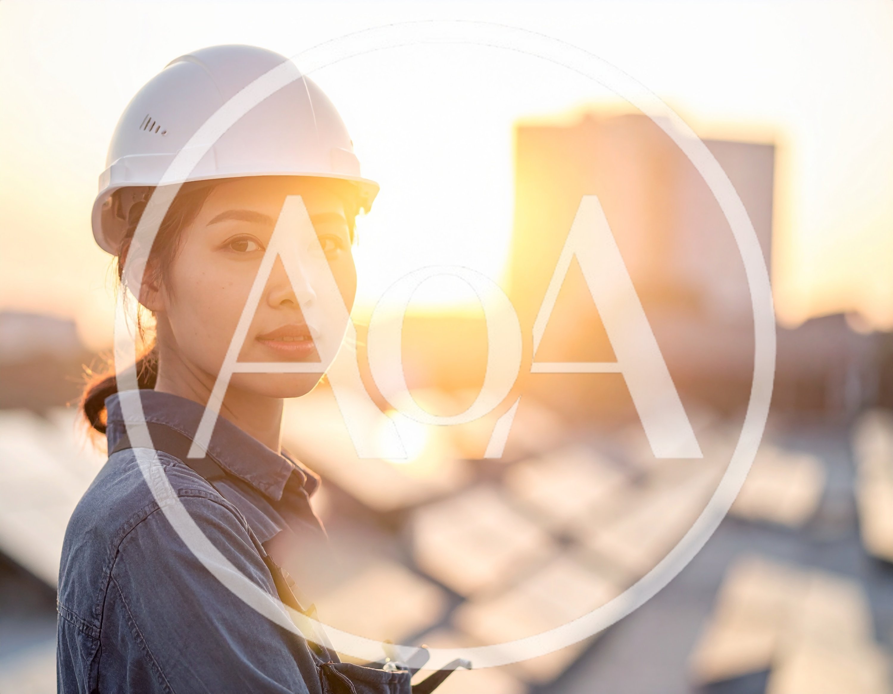 Female Engineer Inspecting Solar Panels At Sunset