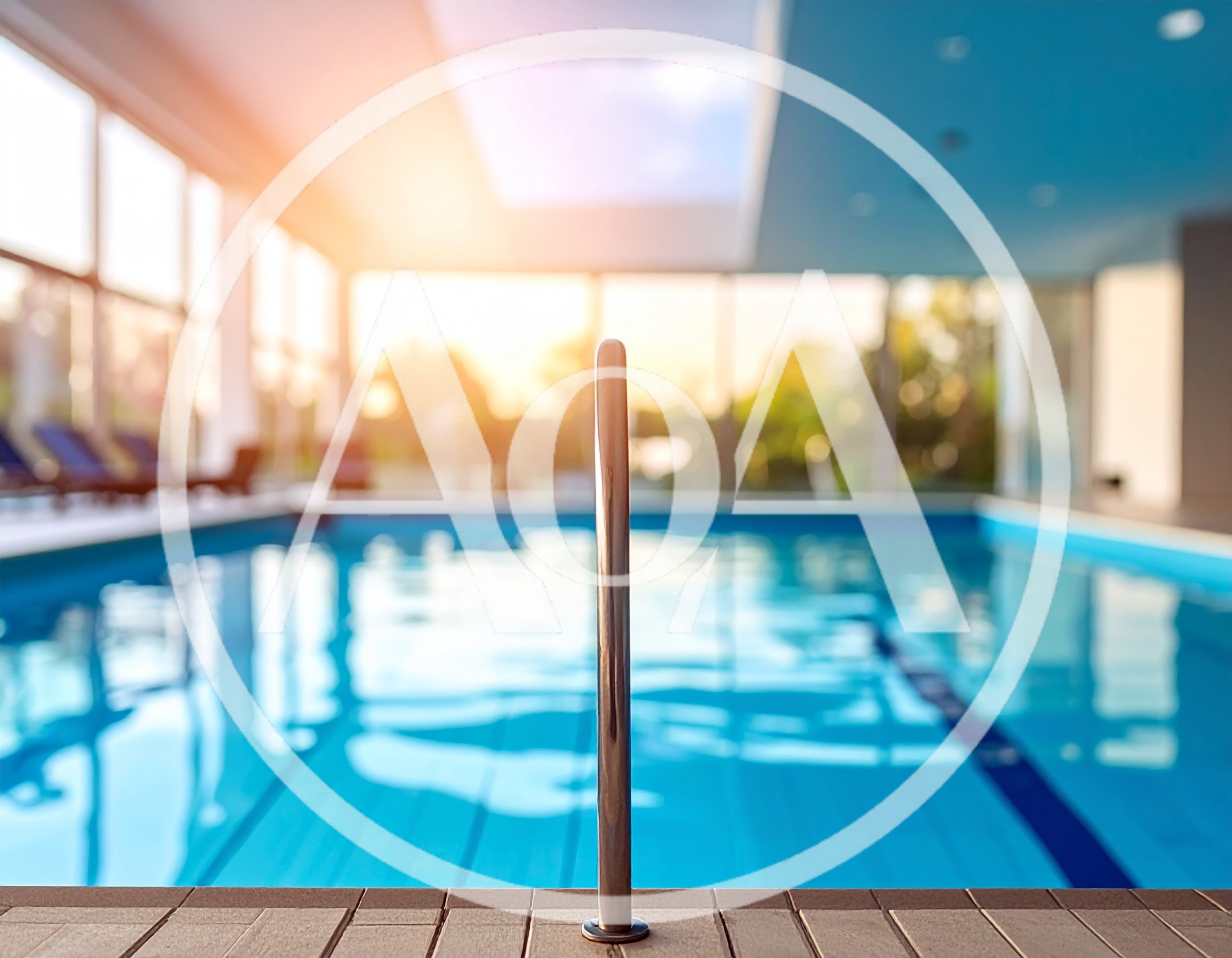 Indoor Swimming Pool With Sunset View