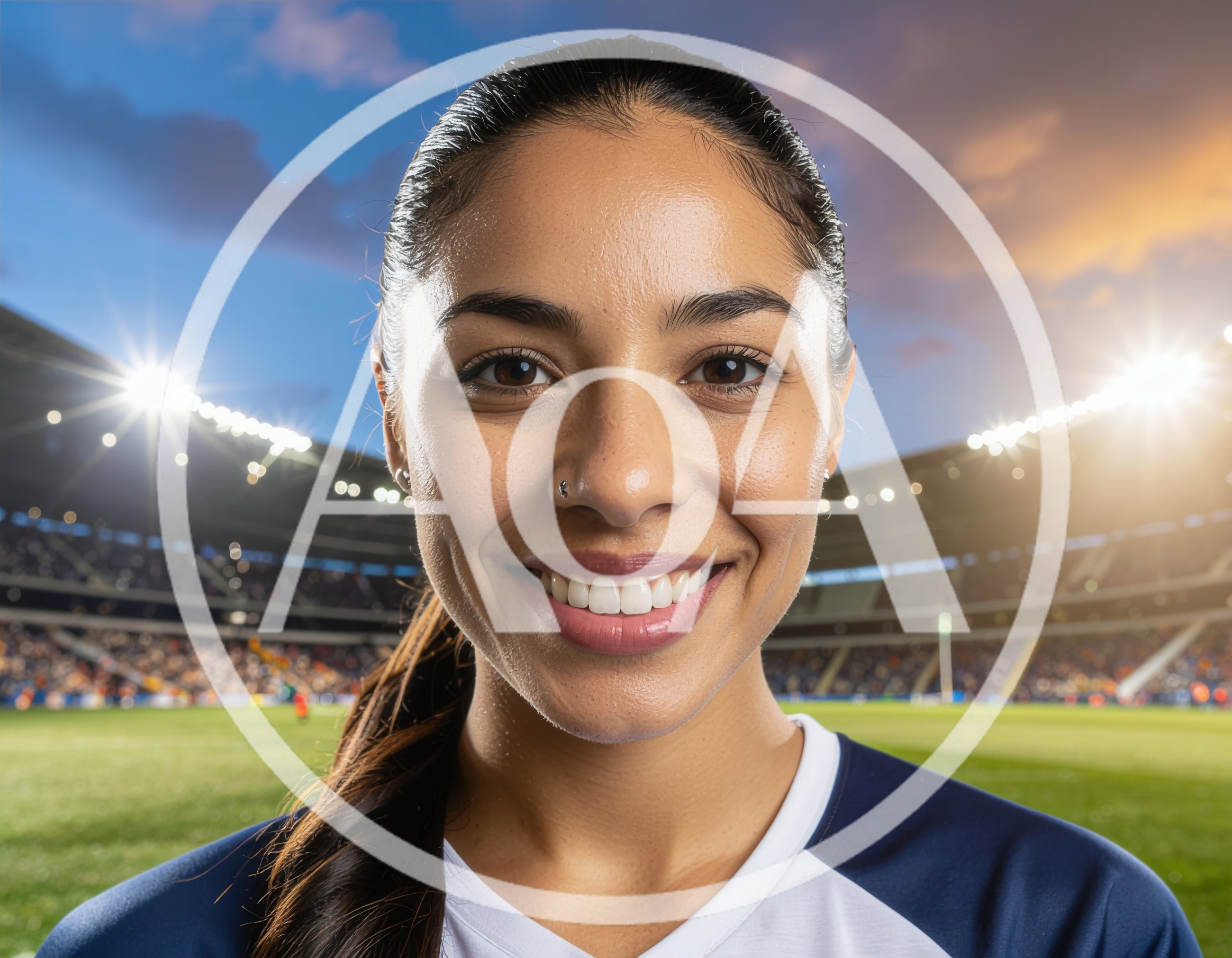 Portrait Of A Smiling Female Soccer Player
