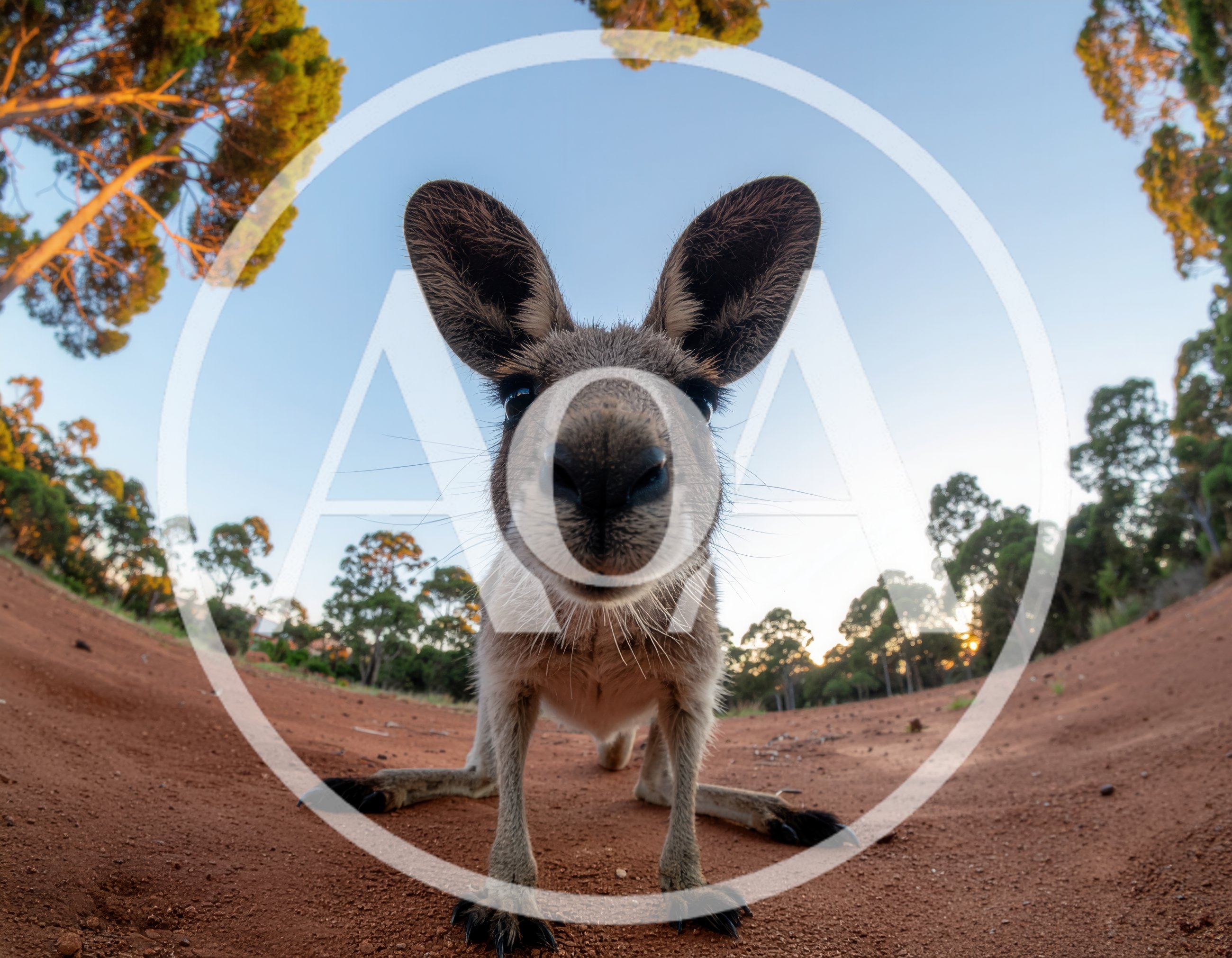 Close Up Portrait Of A Curious Kangaroo