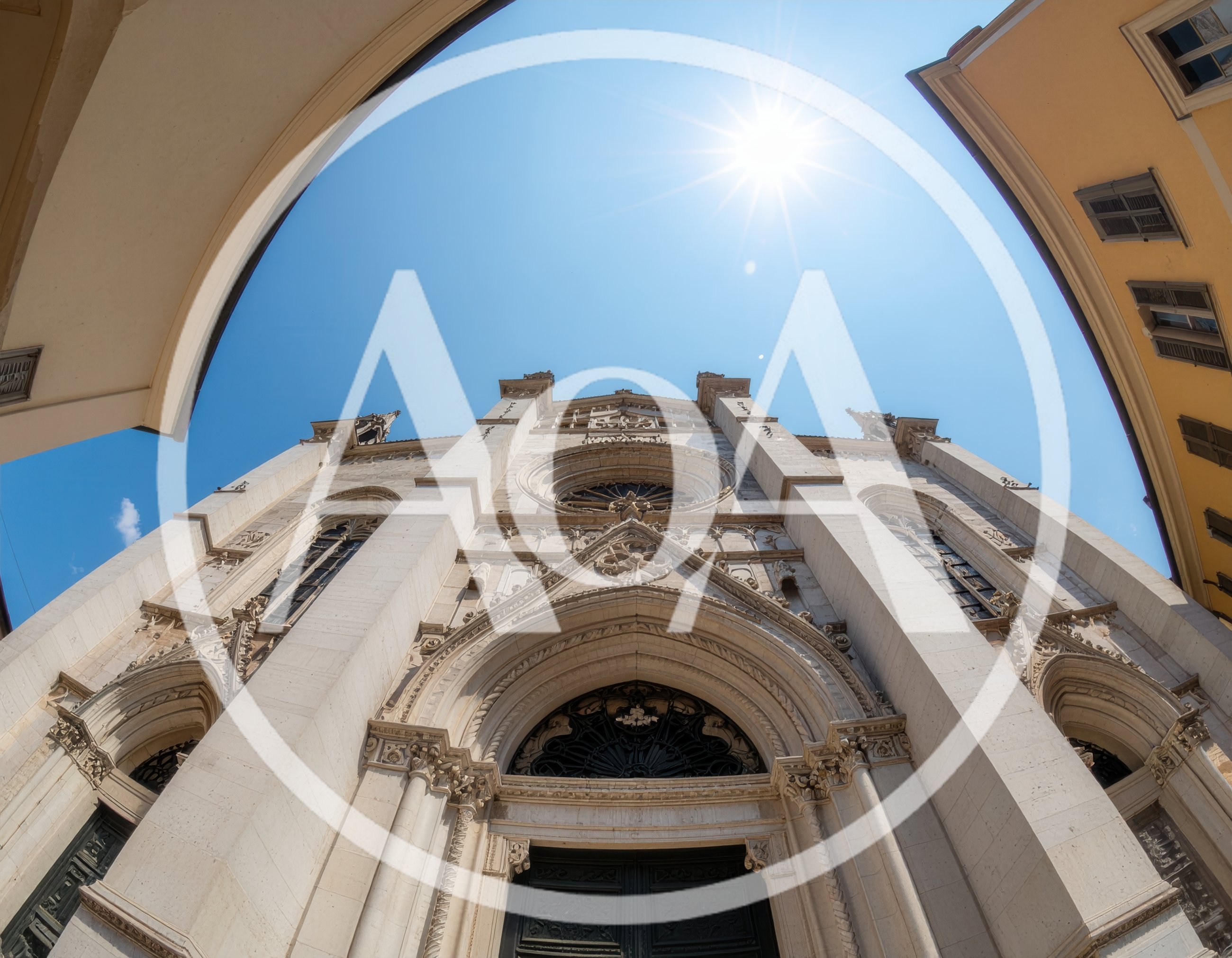 Low Angle View Of Gothic Church Facade