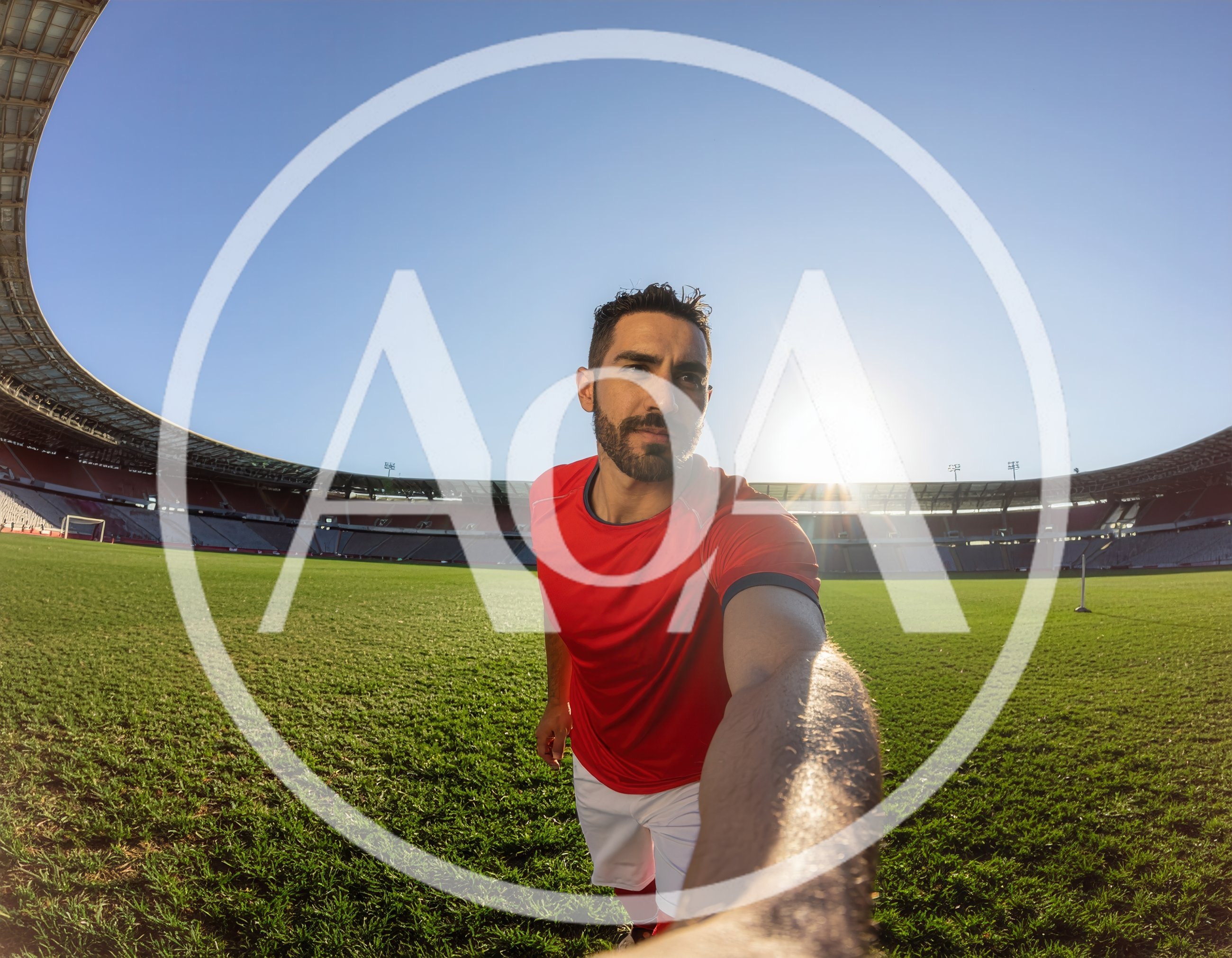 Soccer Player Taking A Selfie On The Pitch