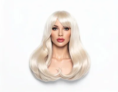 Portrait Of A Woman With Platinum Blonde Hair