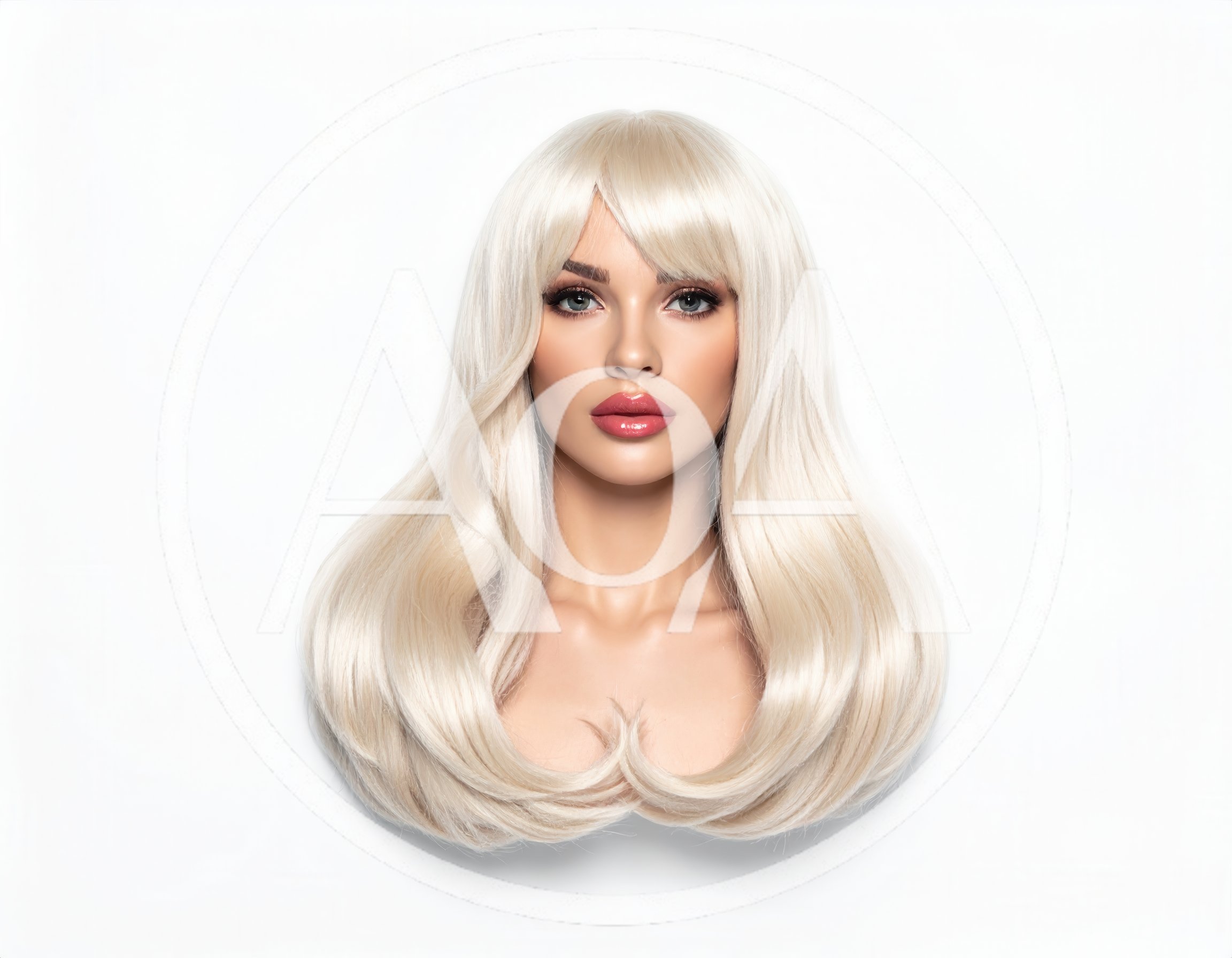 Portrait Of A Woman With Platinum Blonde Hair
