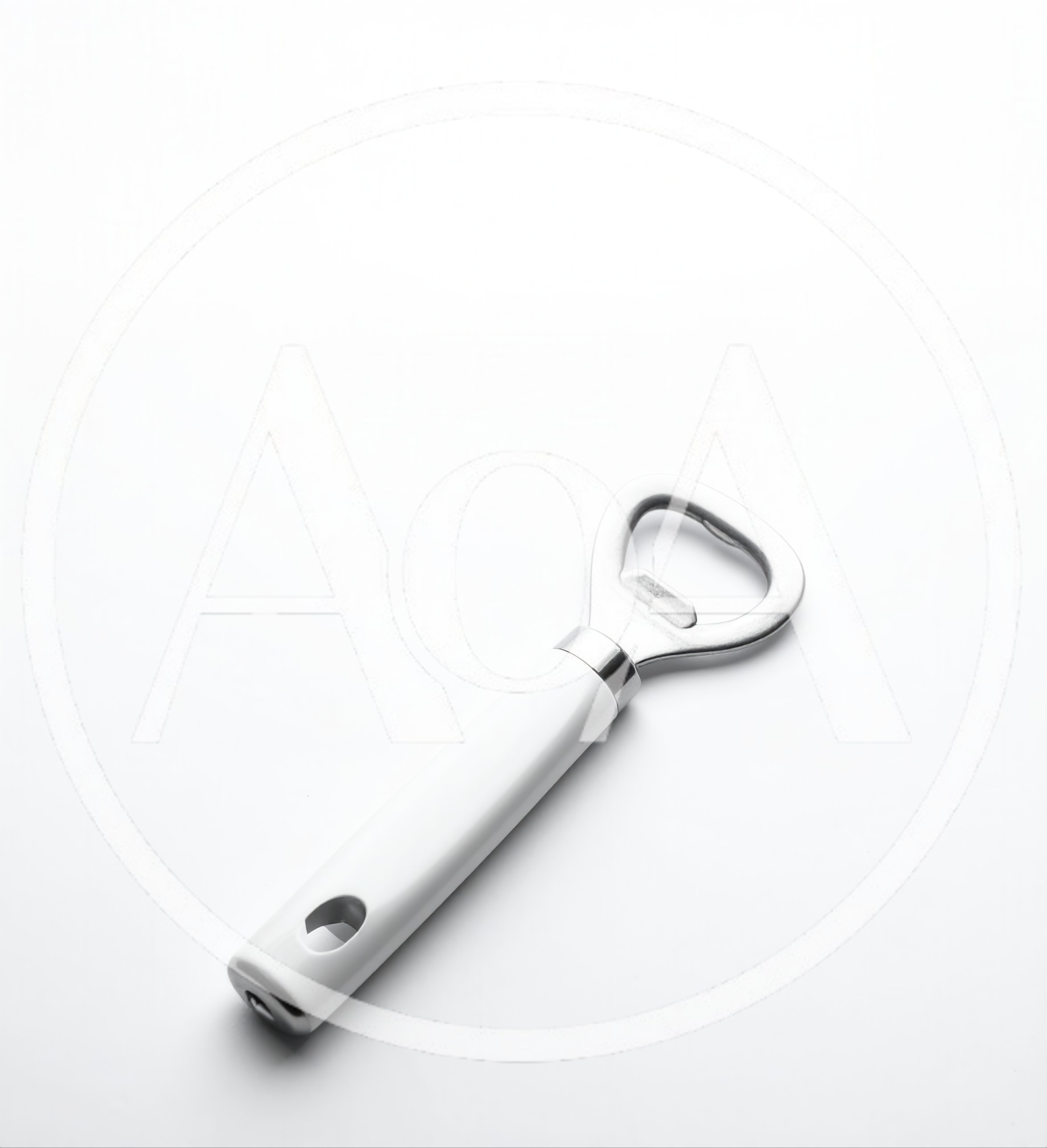 White Handled Metal Bottle Opener