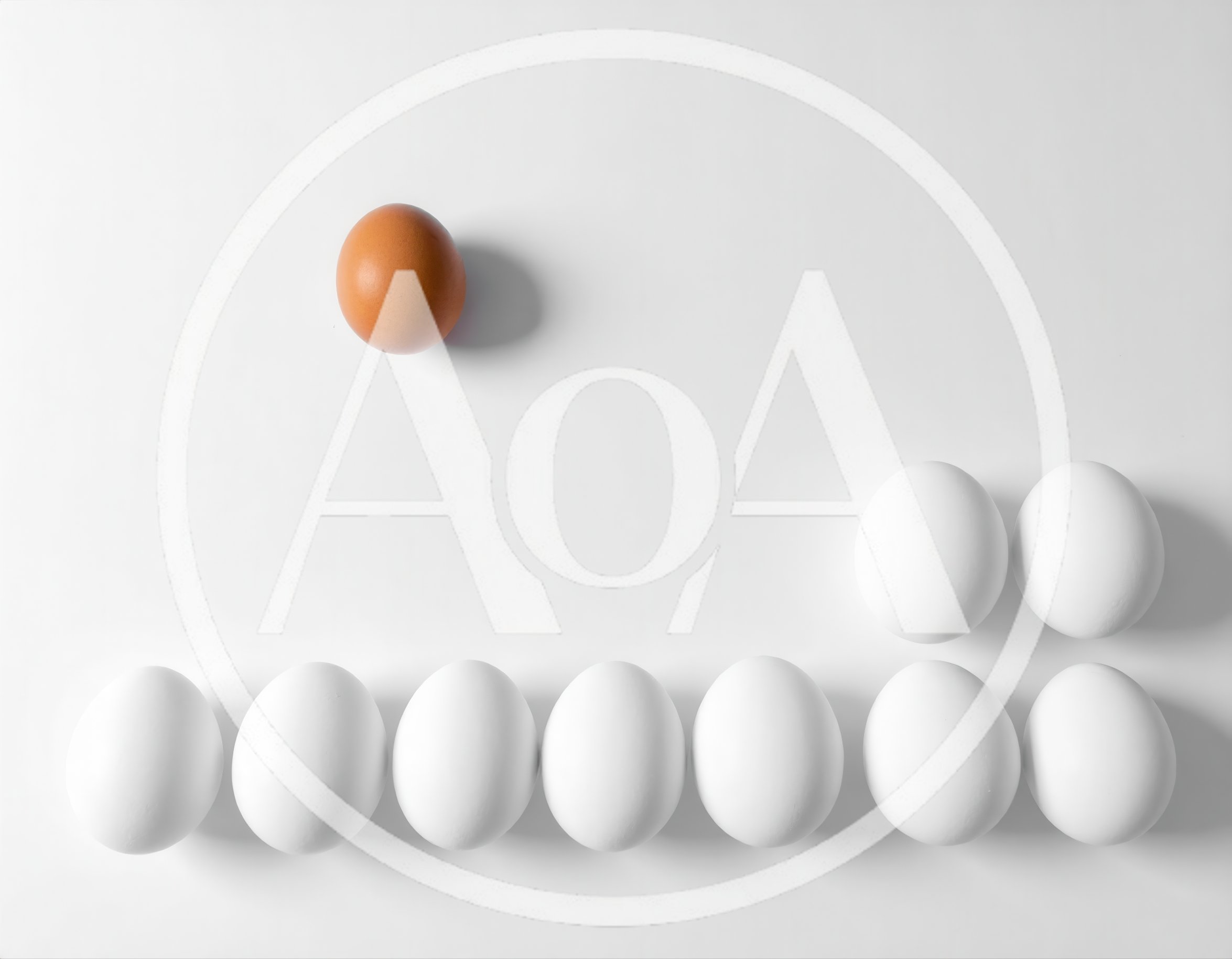 Single Brown Egg Among Many White Eggs