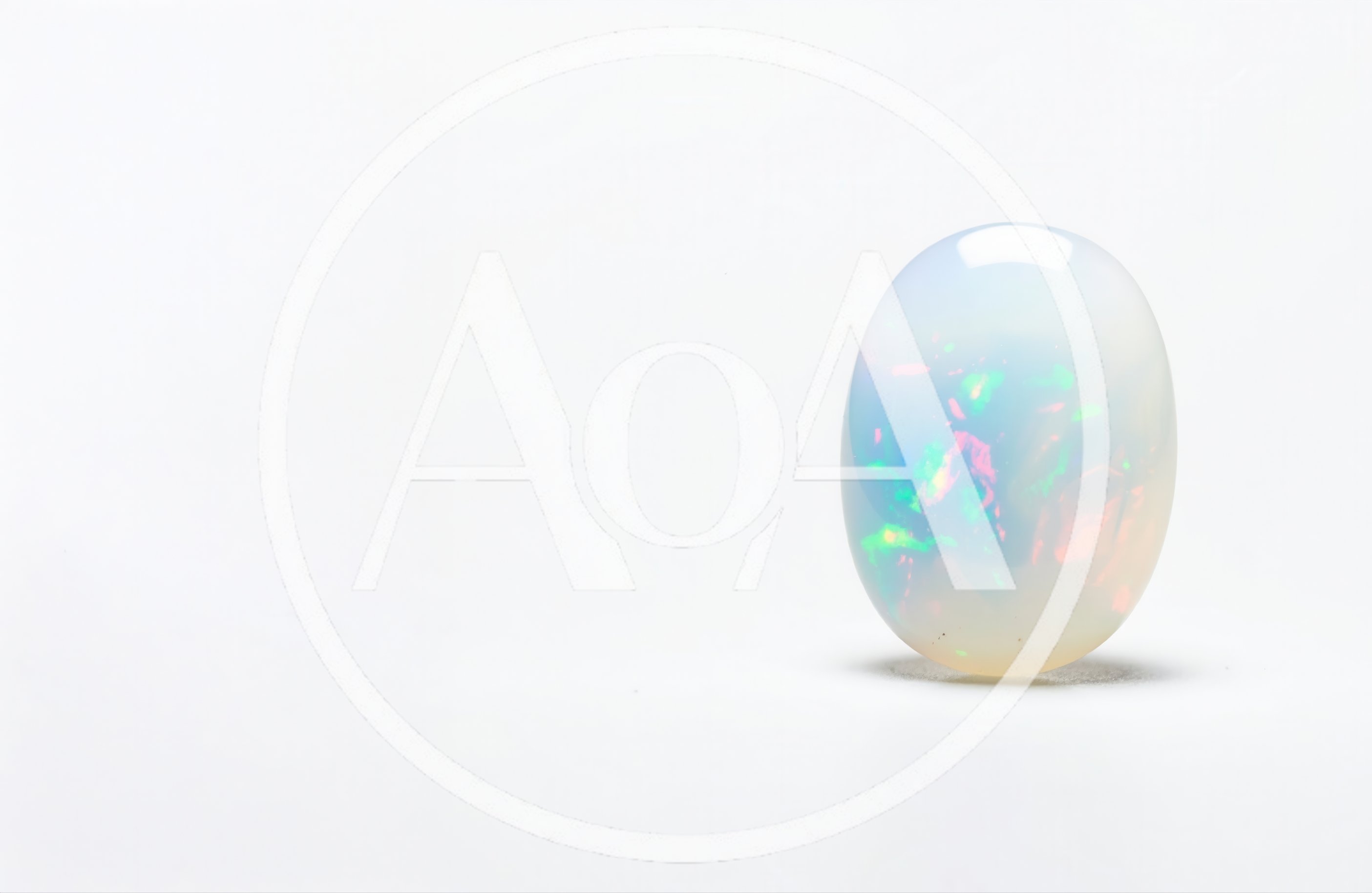 Oval Cabochon Cut White Opal Gemstone