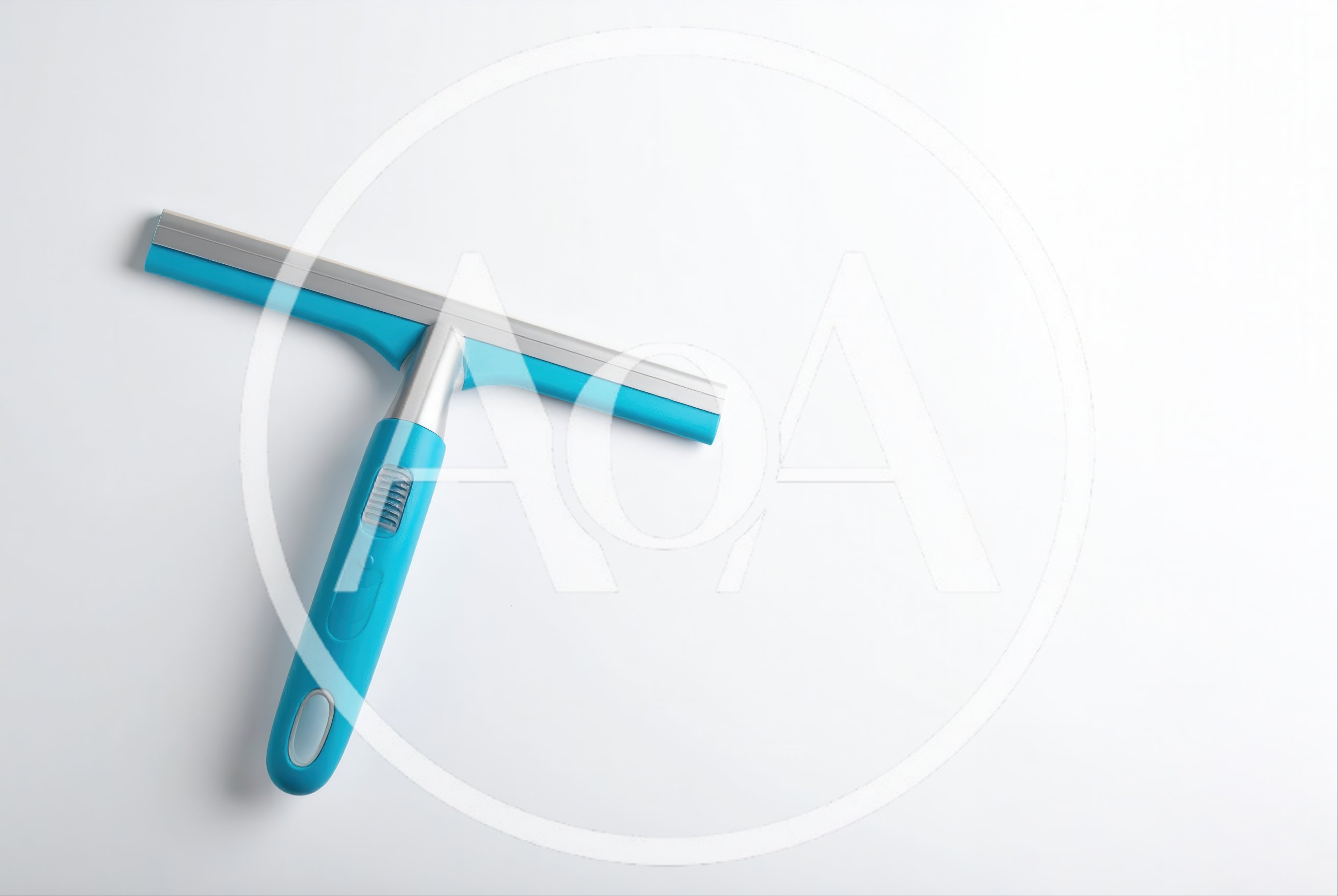 Blue Window Squeegee On White Background