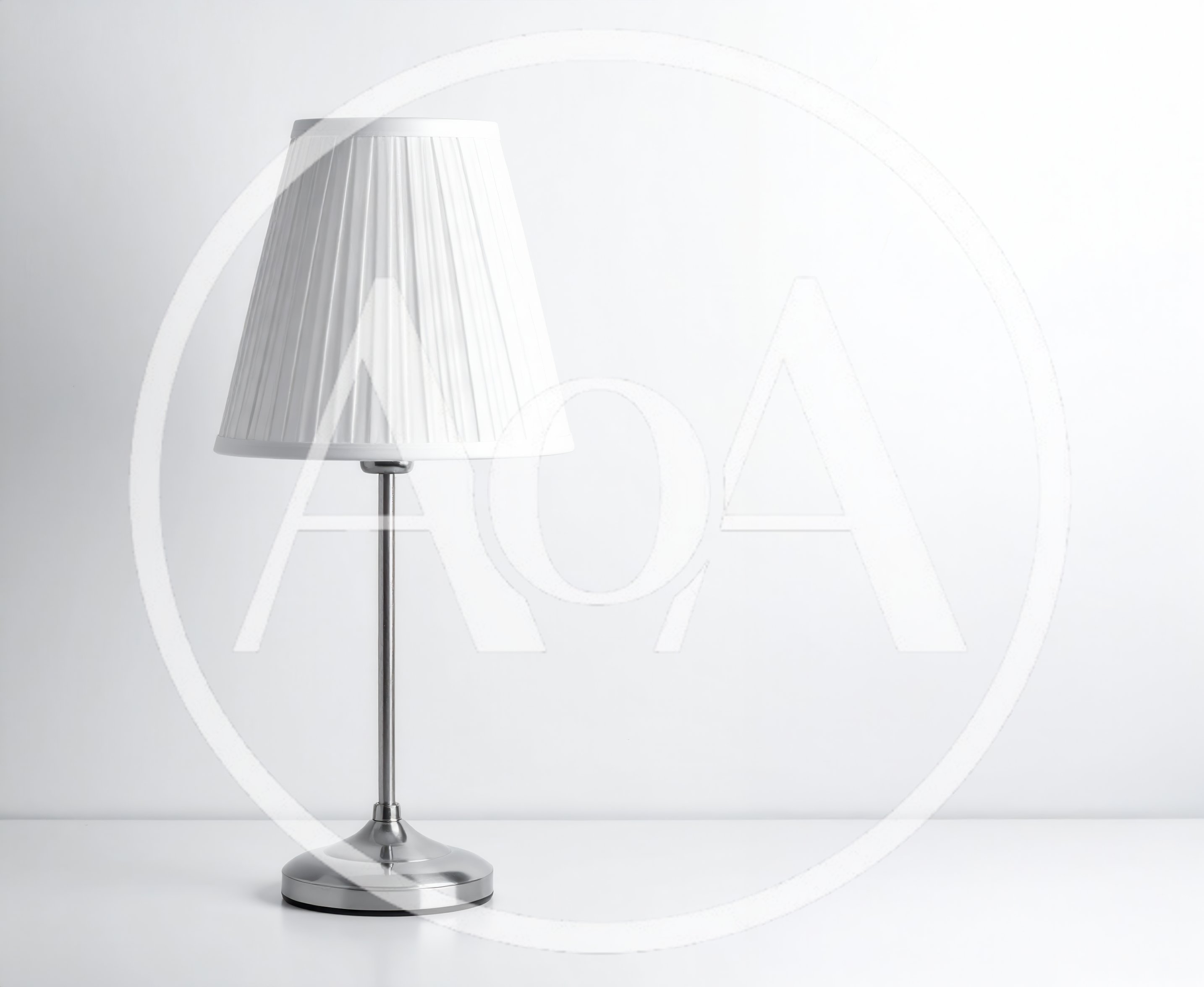 Modern Table Lamp With Pleated White Shade