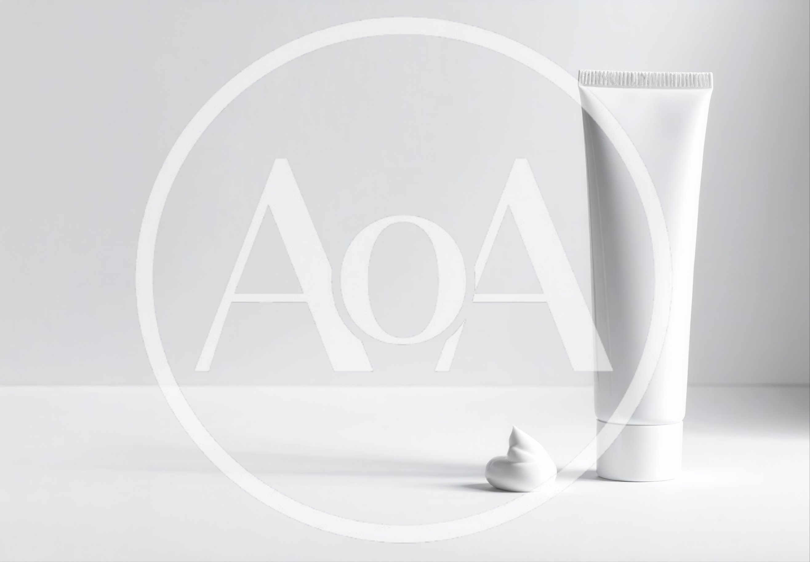 White Cosmetic Tube With Cream Sample