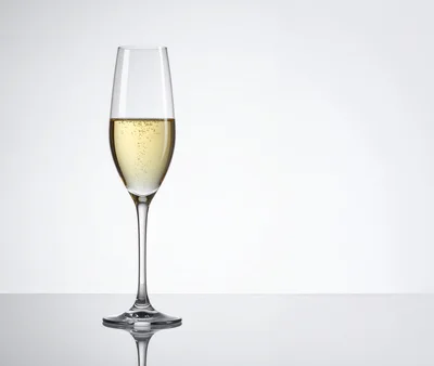Single Champagne Flute With Sparkling Wine