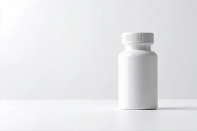 White Plastic Pill Bottle Mockup
