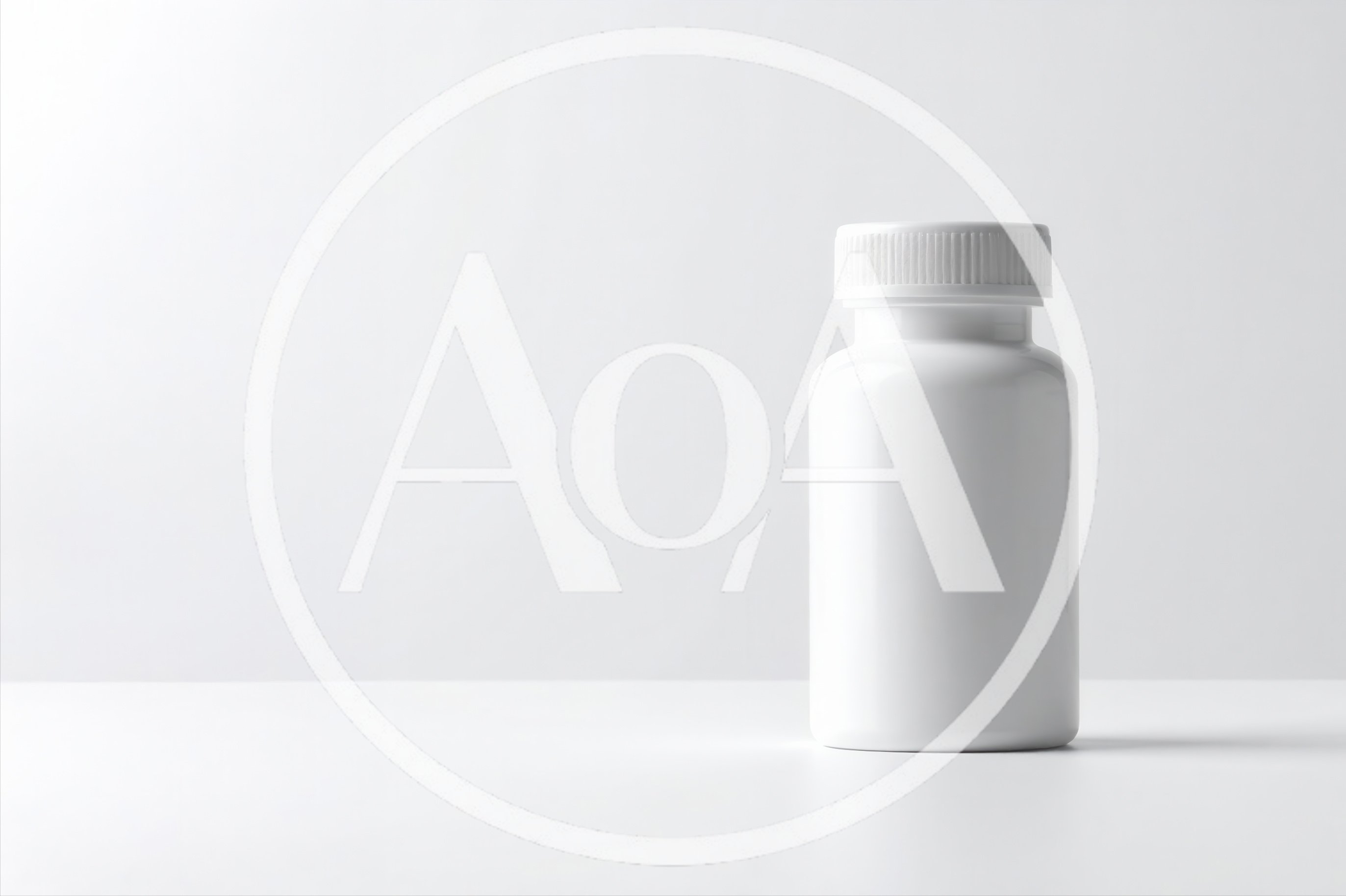White Plastic Pill Bottle Mockup