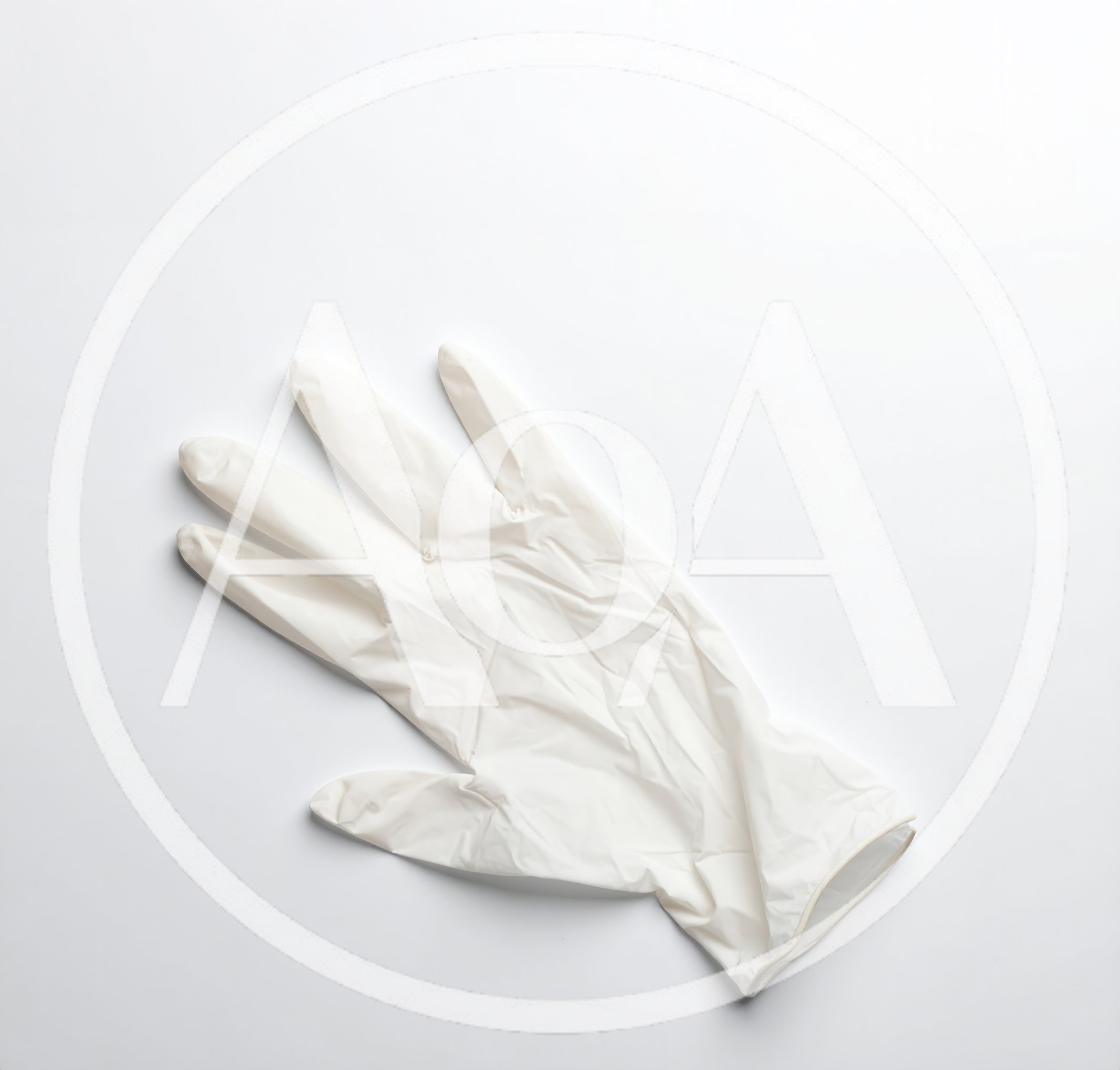 Single White Disposable Latex Glove