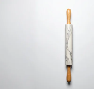 Marble Rolling Pin With Wooden Handles
