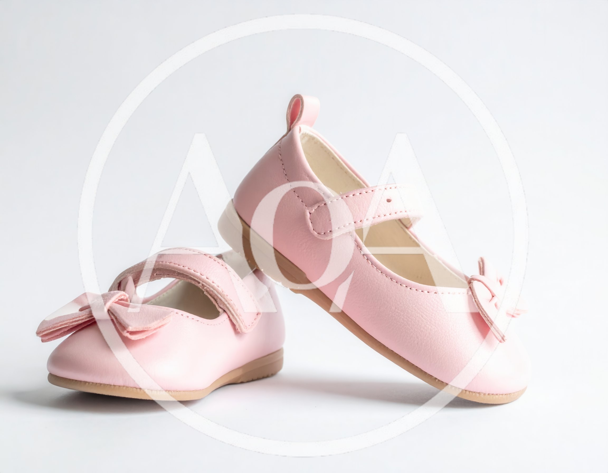 Pair Of Pink Leather Mary Jane Shoes