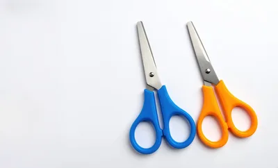 Blue and Orange Childrens Safety Scissors