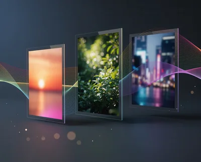 Floating Digital Displays With Abstract Light Waves