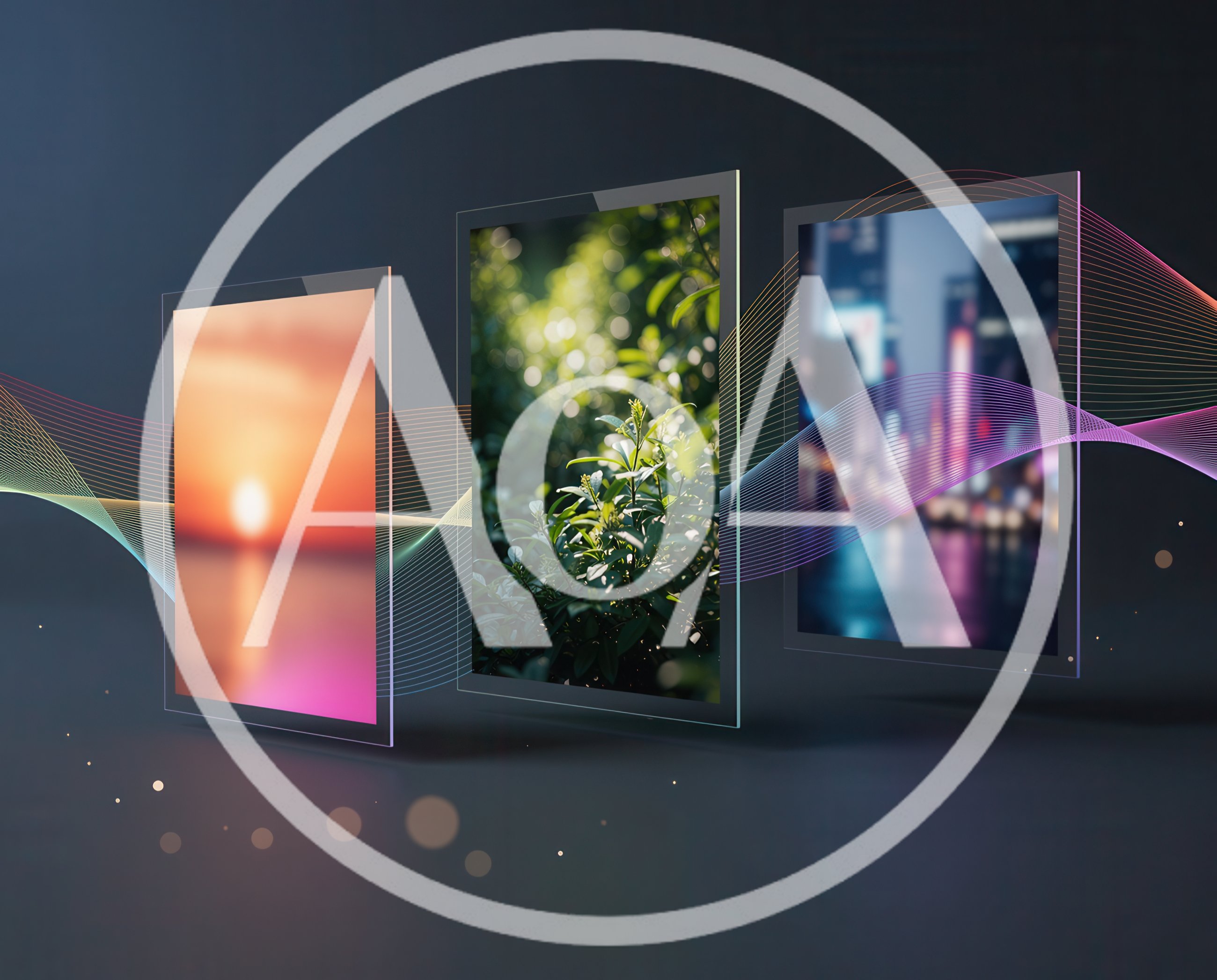 Floating Digital Displays With Abstract Light Waves